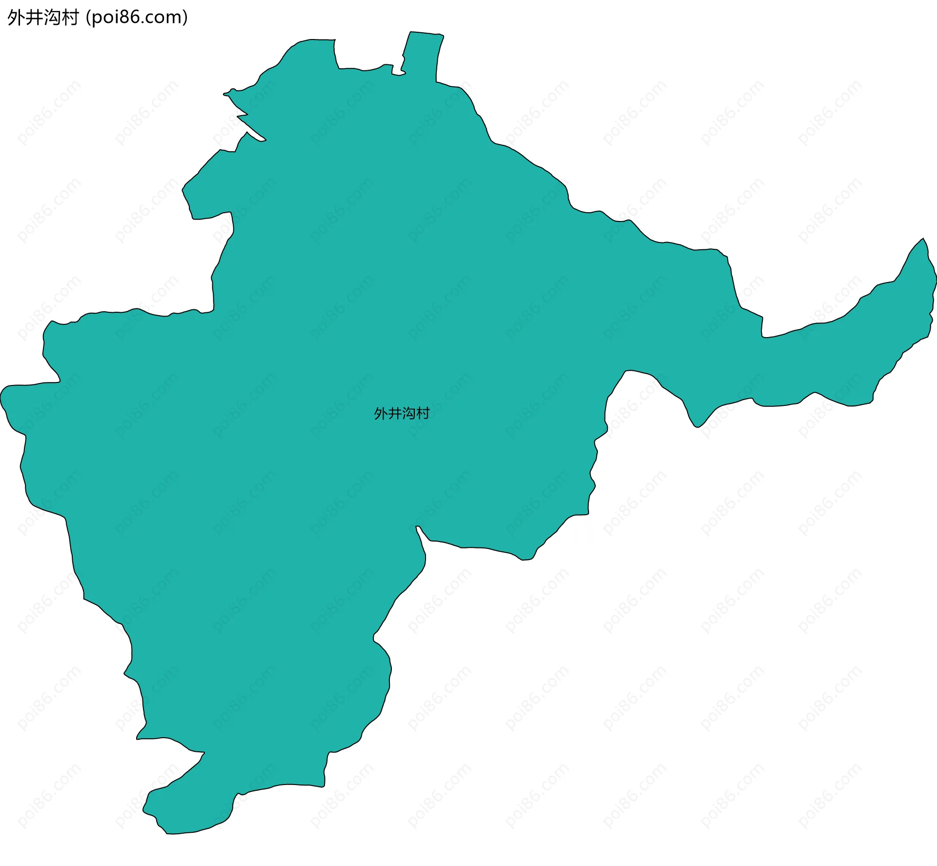 外井沟村边界地图