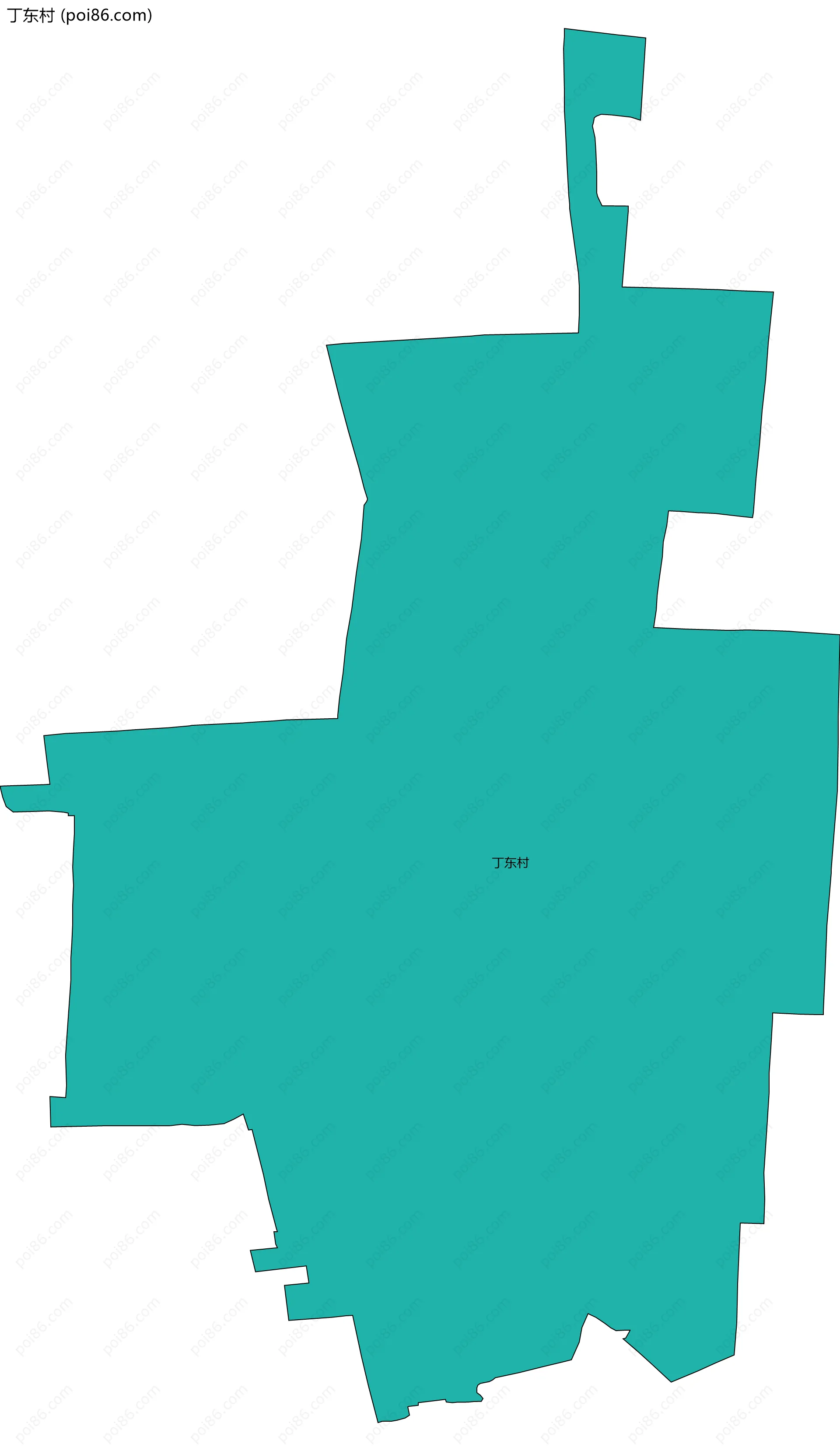 丁东村边界地图