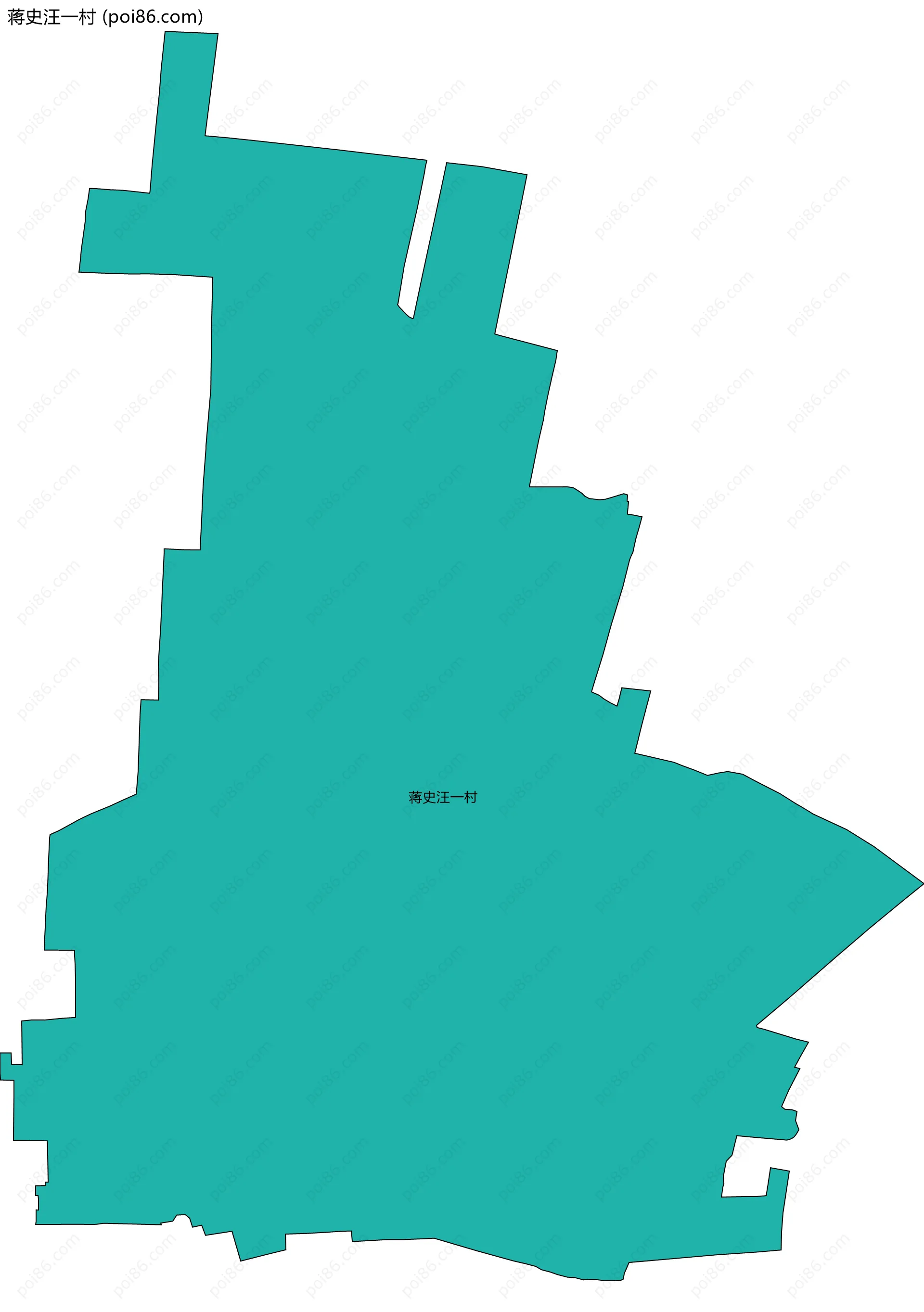 蒋史汪一村边界地图