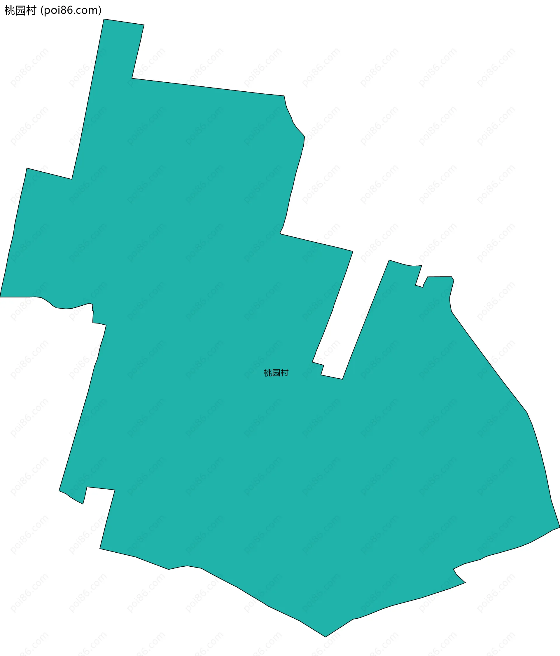 桃园村边界地图