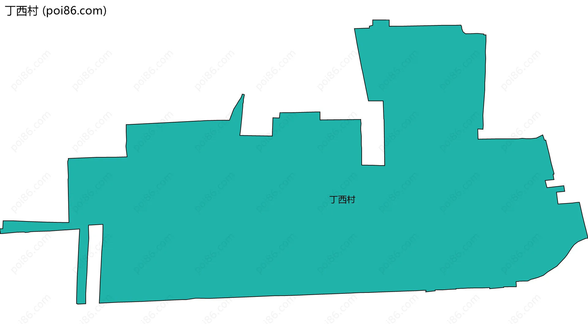 丁西村边界地图