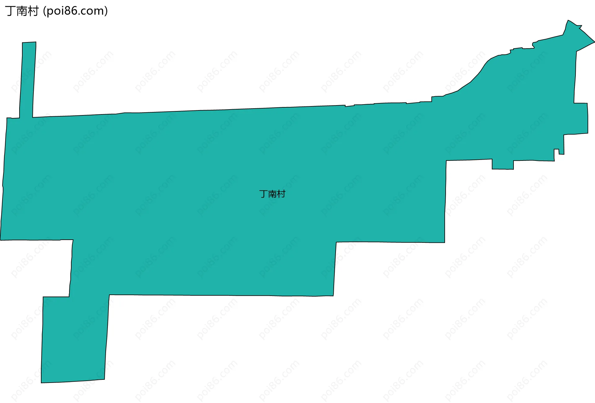 丁南村边界地图