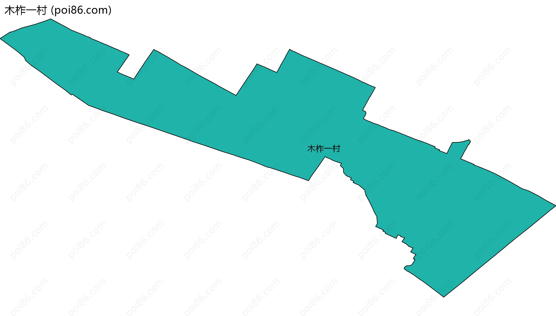木柞一村边界地图
