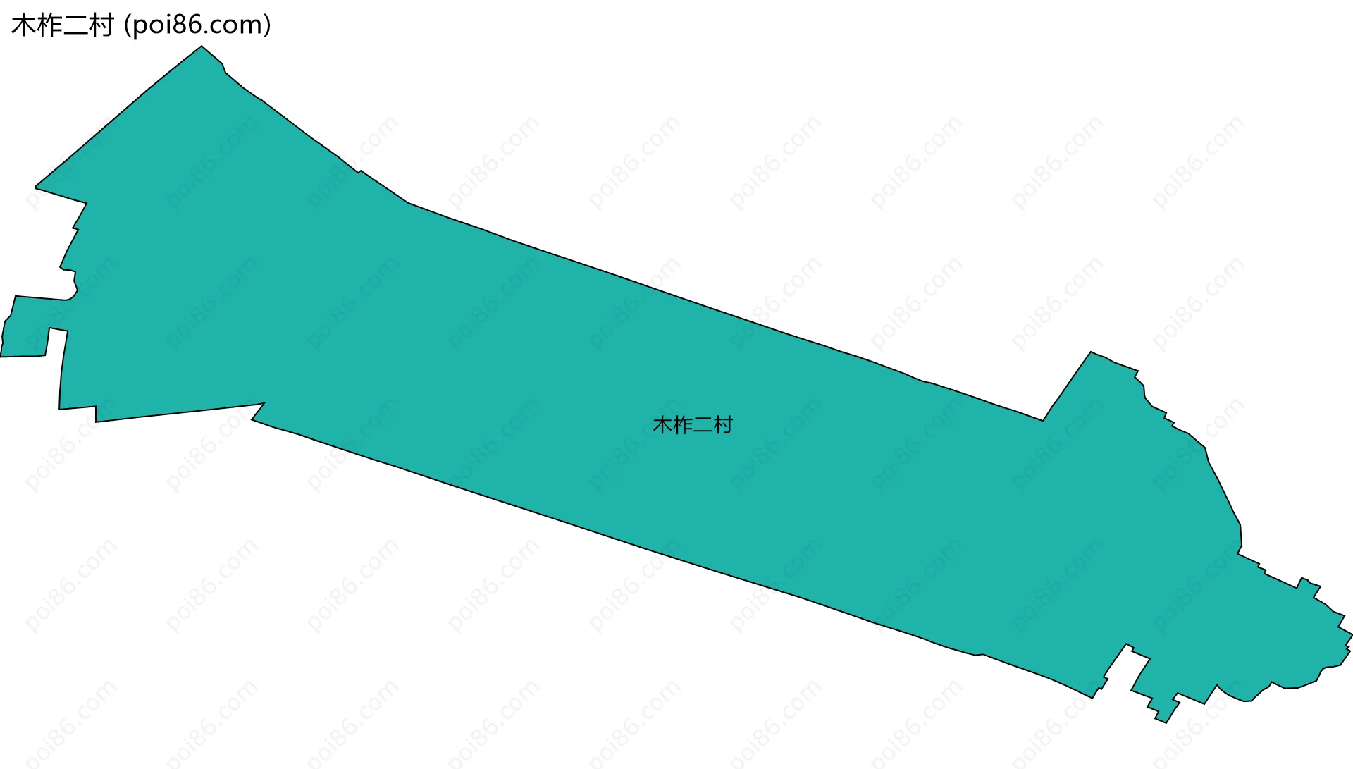 木柞二村边界地图