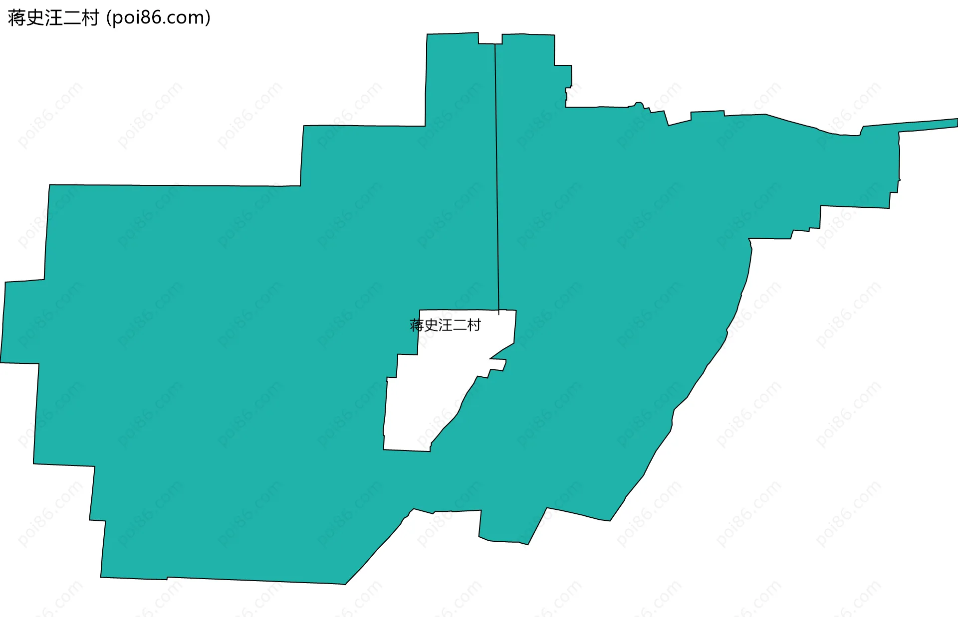 蒋史汪二村边界地图