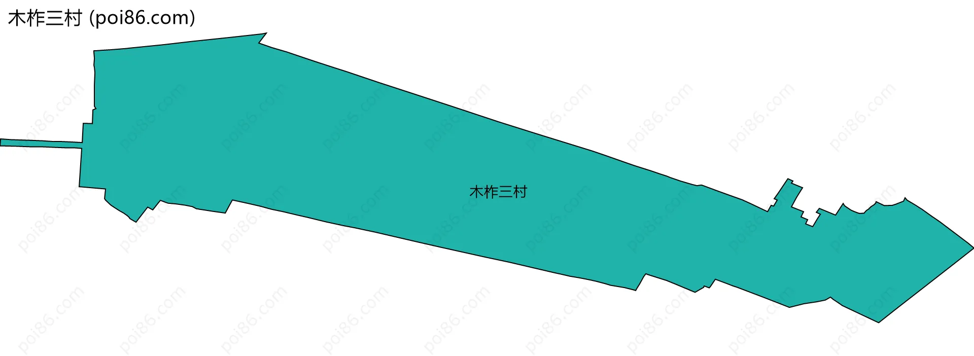 木柞三村边界地图