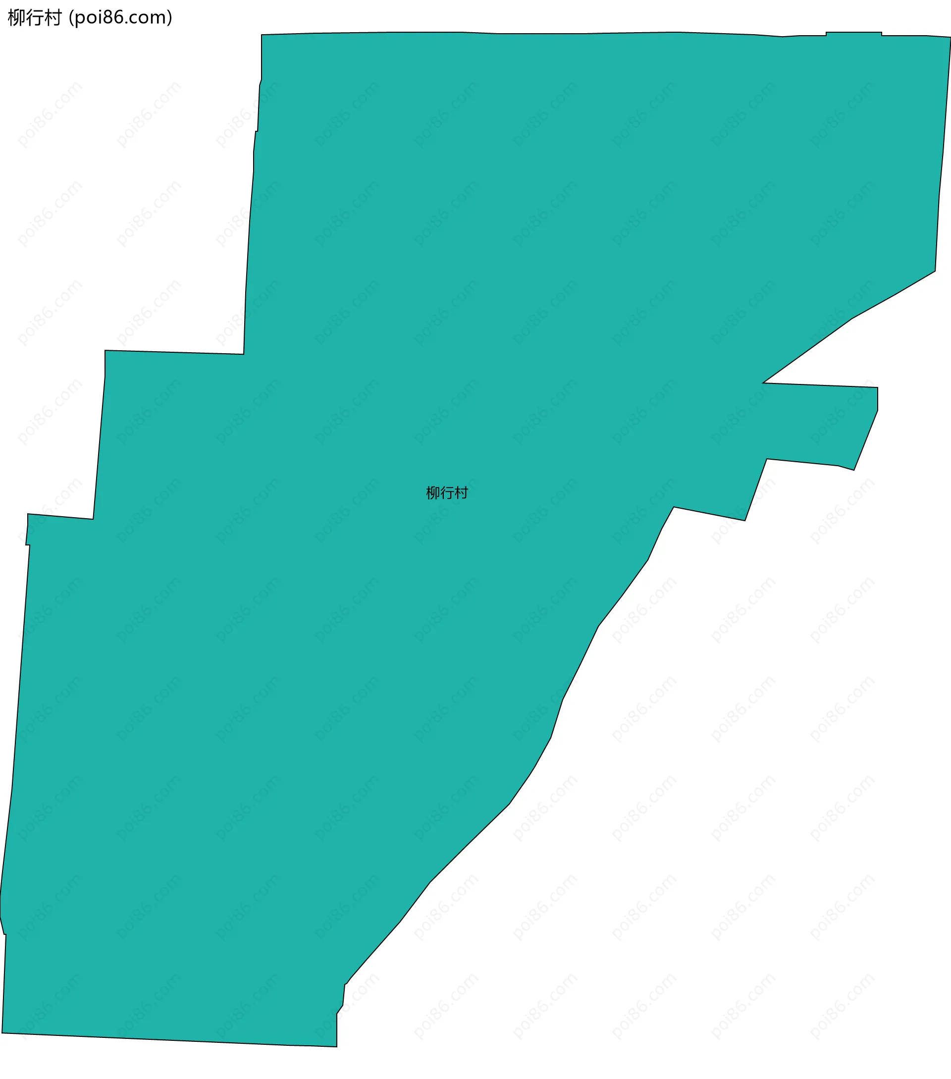 柳行村边界地图