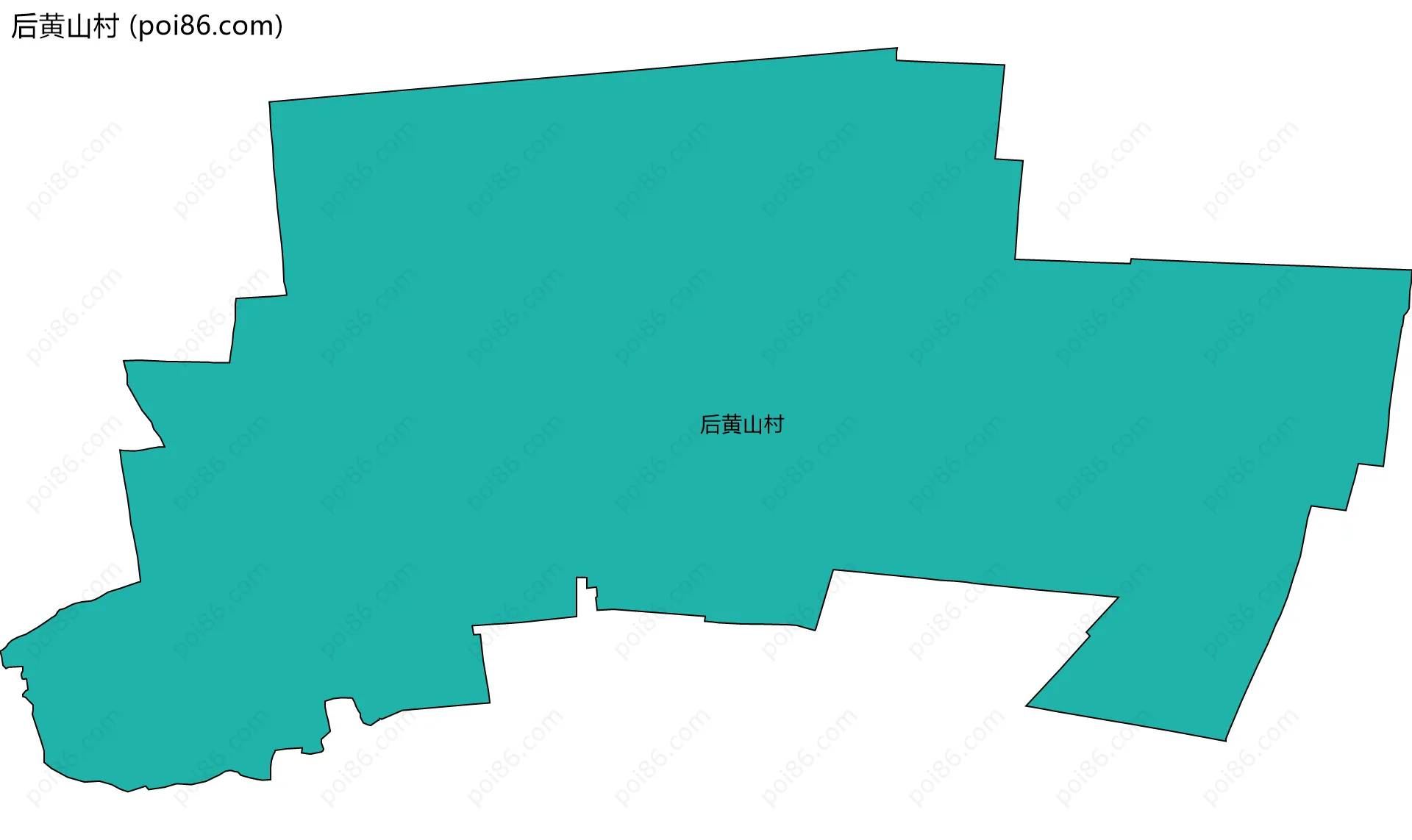 后黄山村边界地图