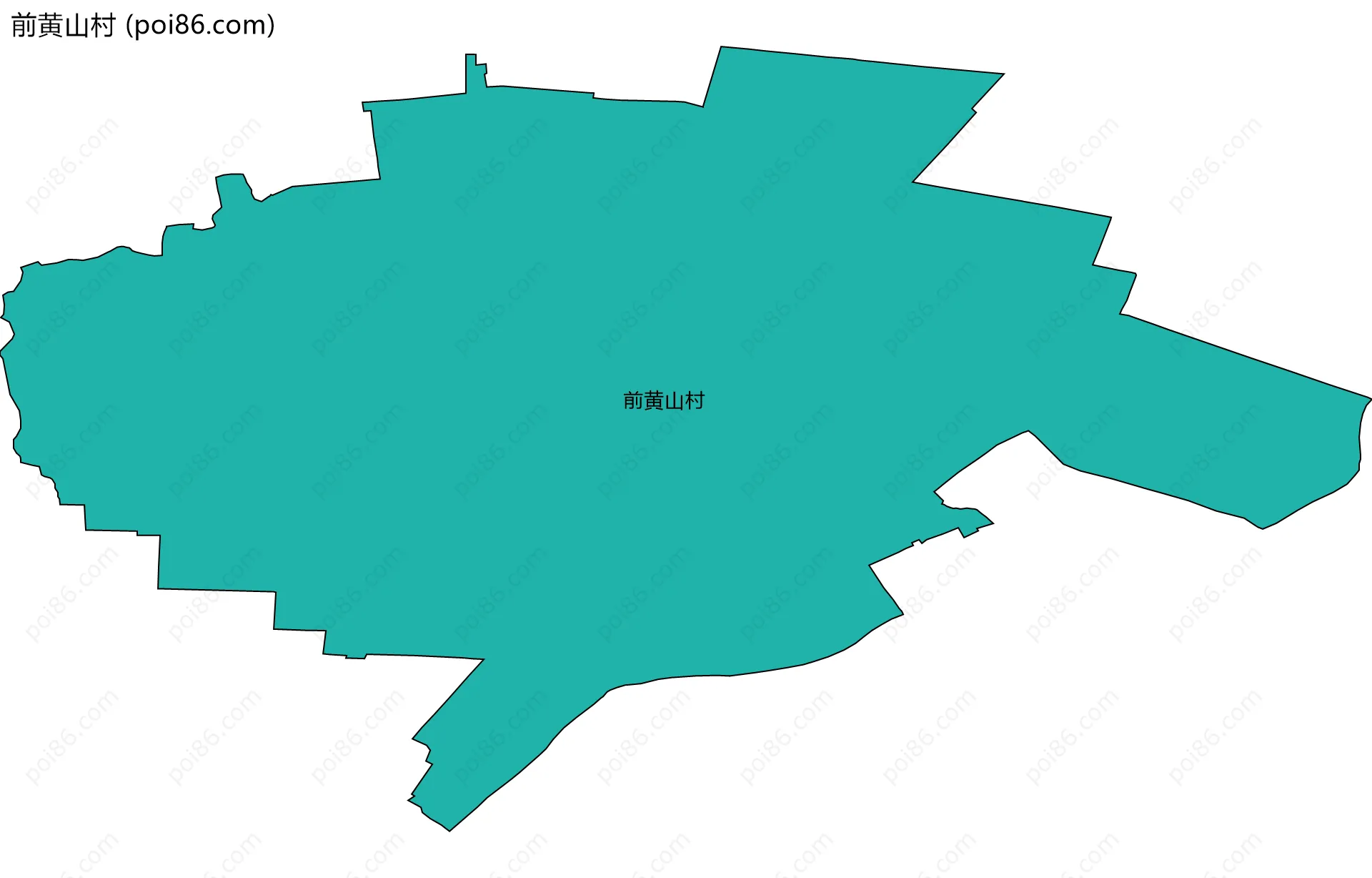 前黄山村边界地图