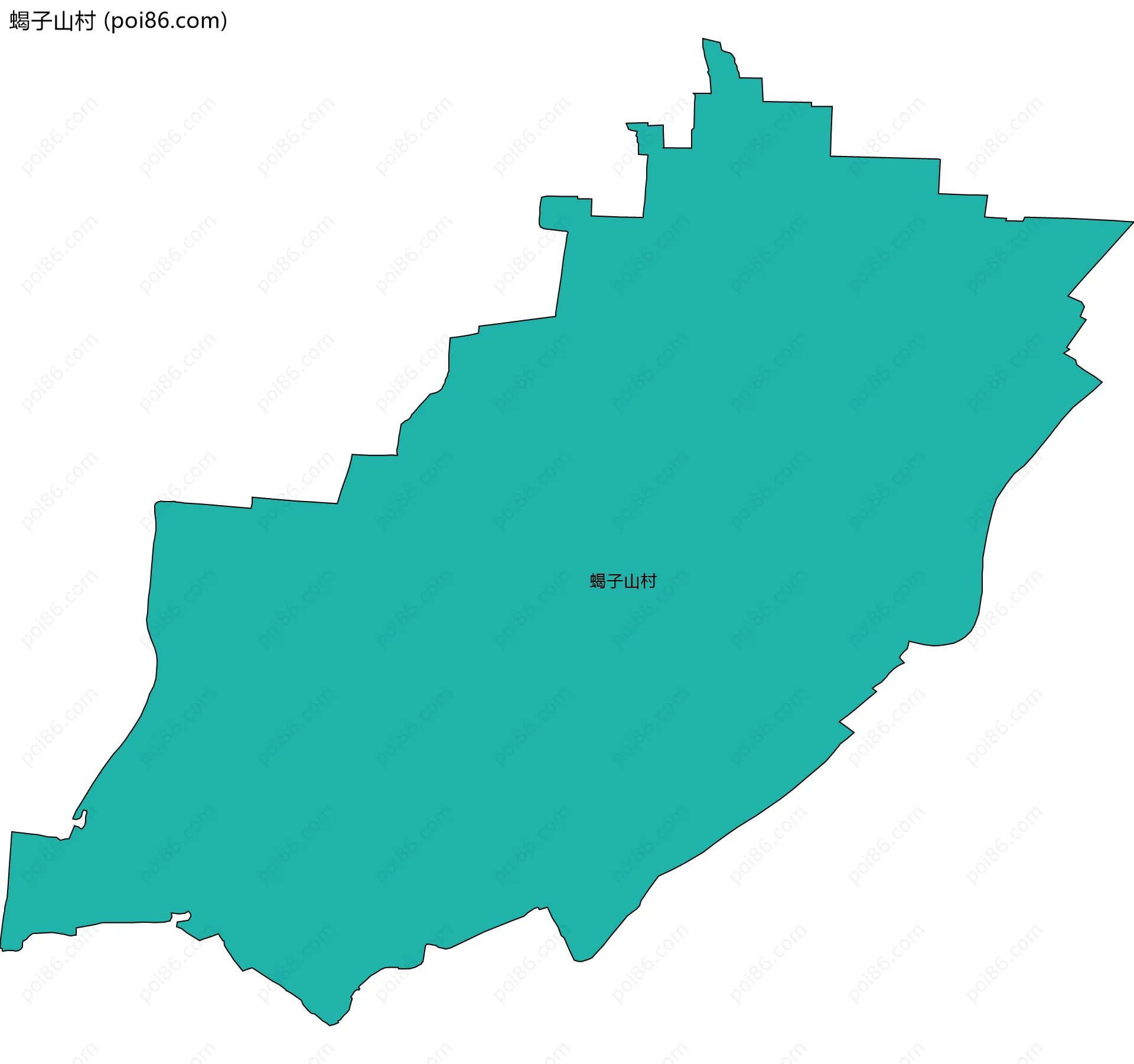 蝎子山村边界地图