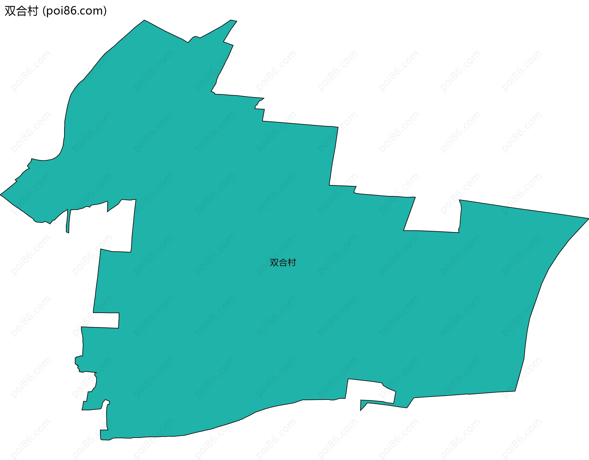 双合村边界地图