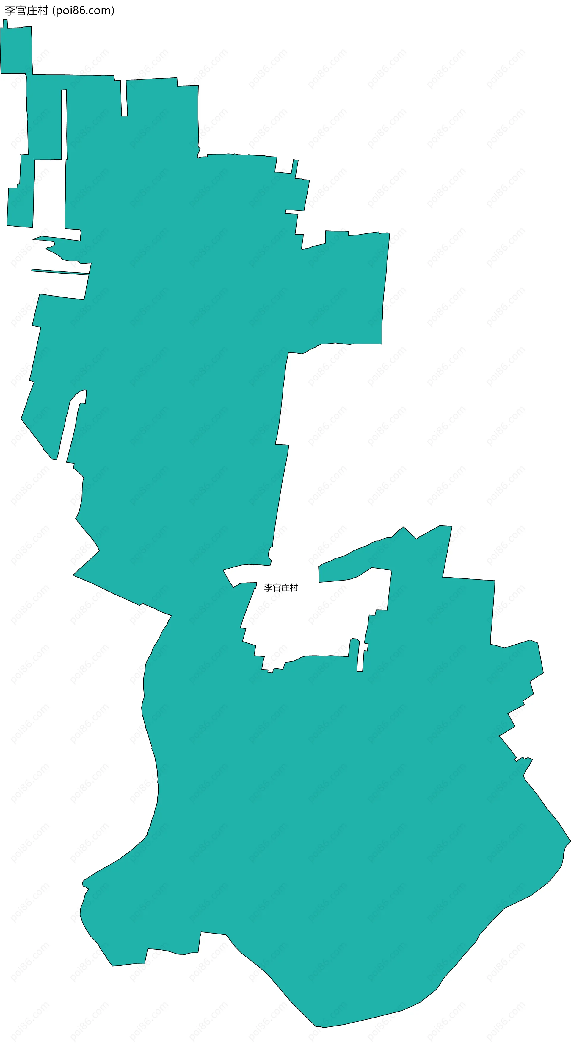 李官庄村边界地图