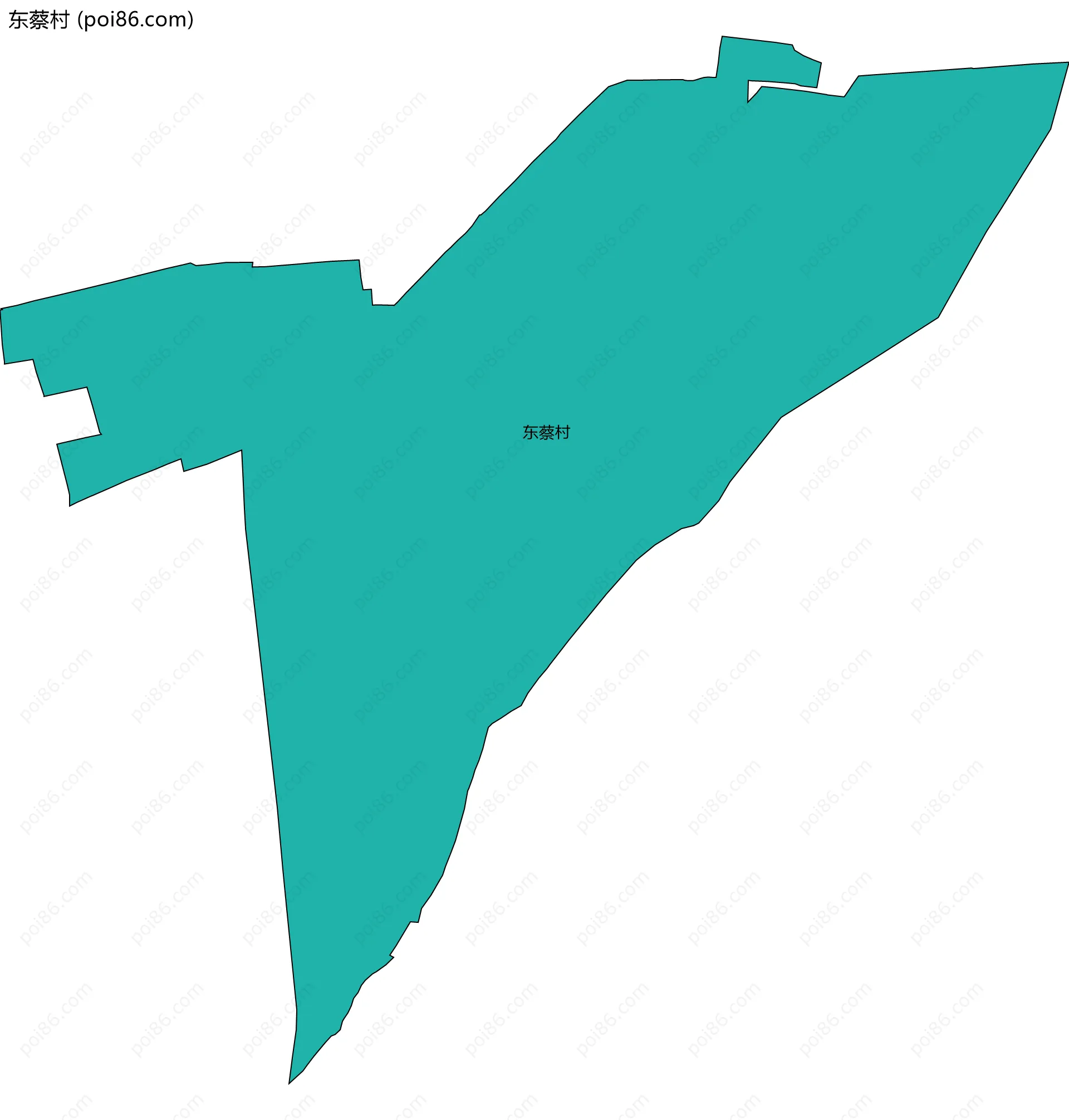 东蔡村边界地图