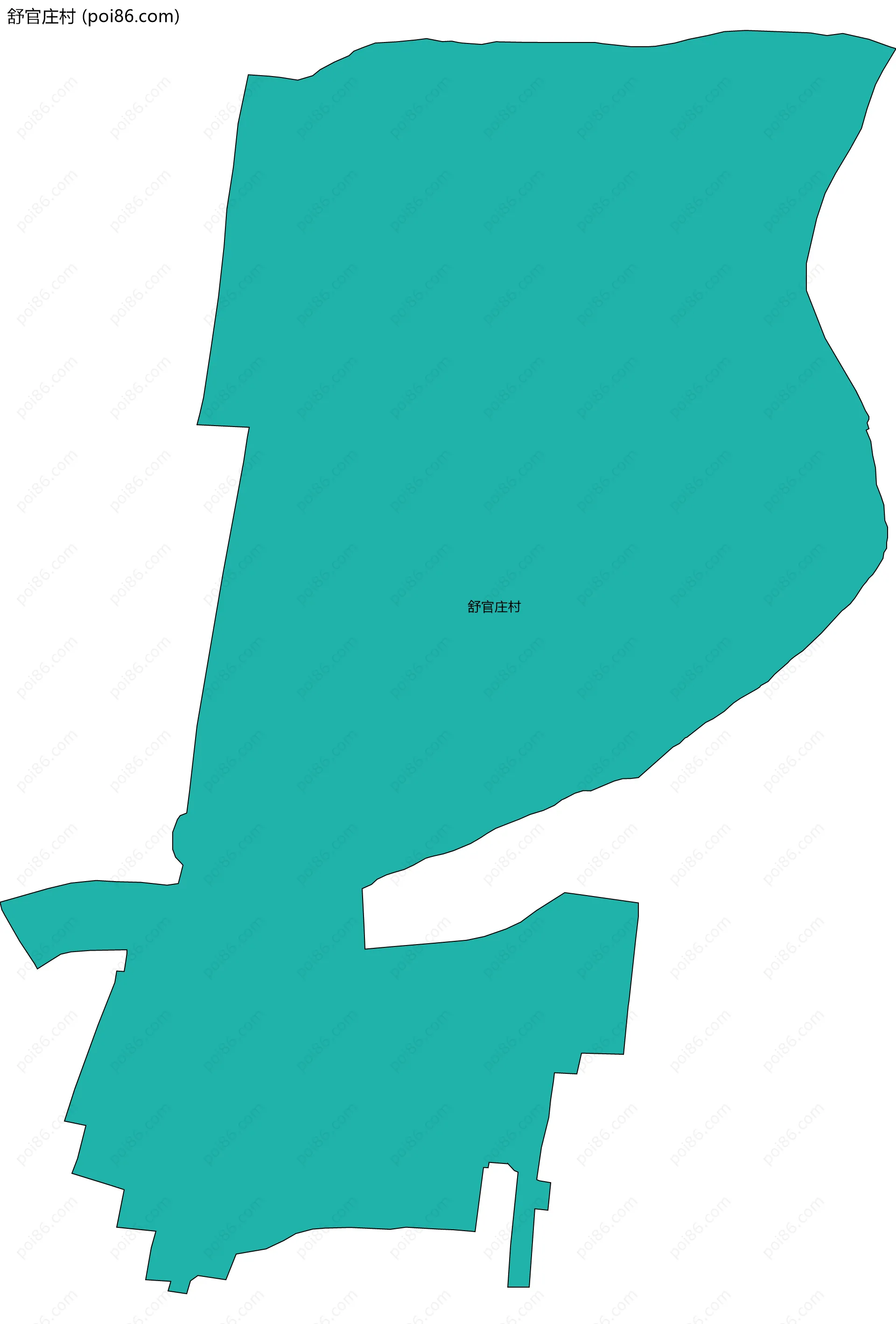 舒官庄村边界地图