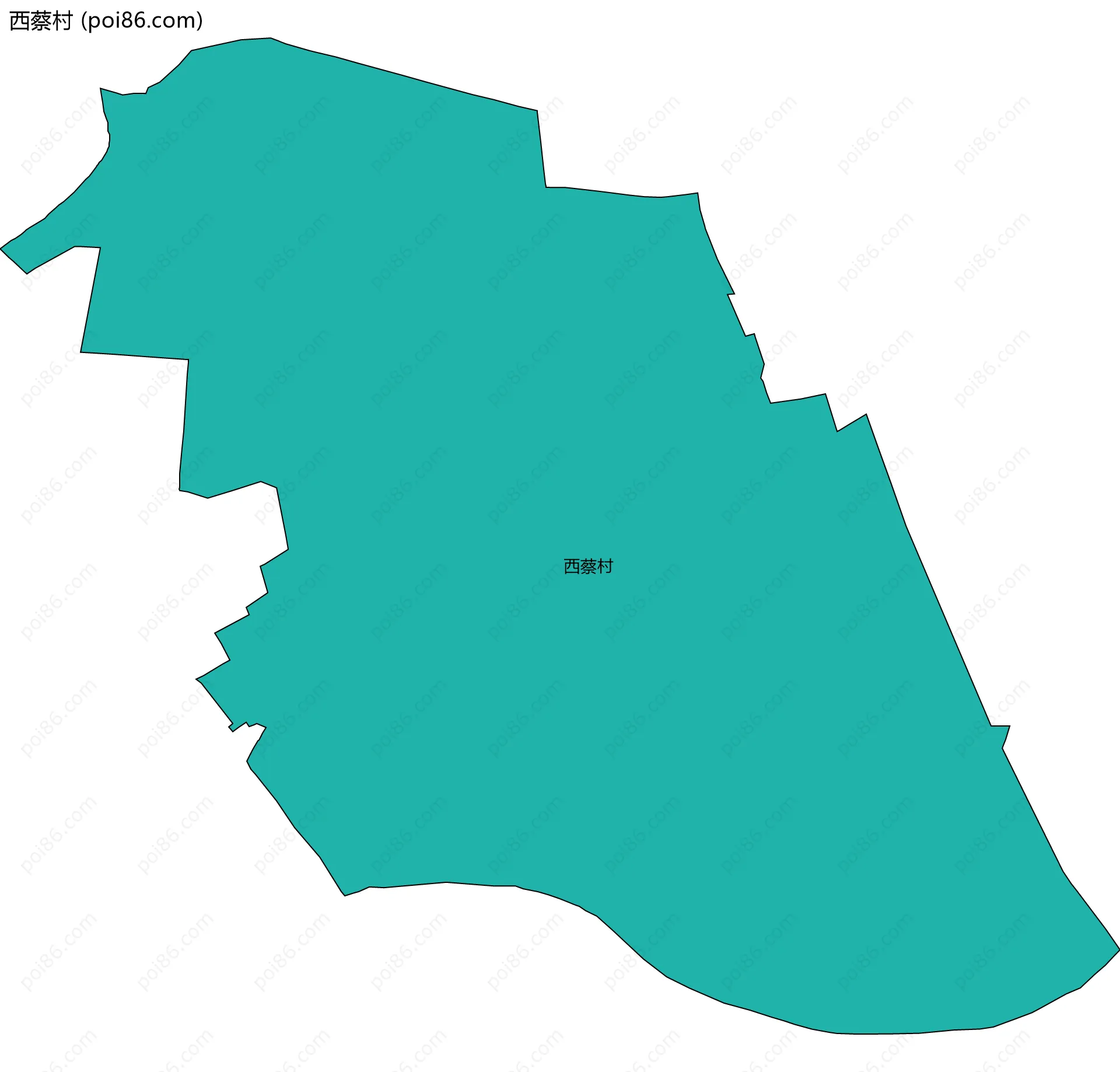 西蔡村边界地图