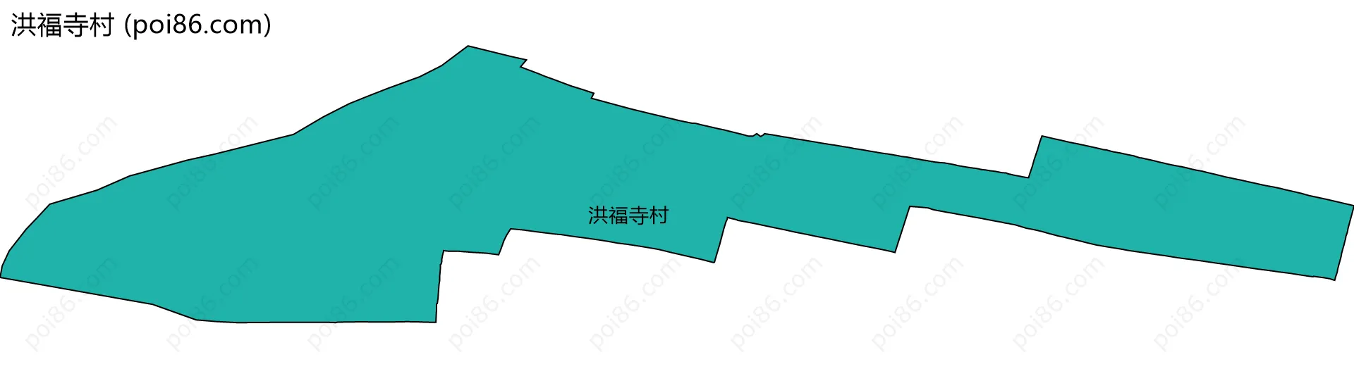 洪福寺村边界地图