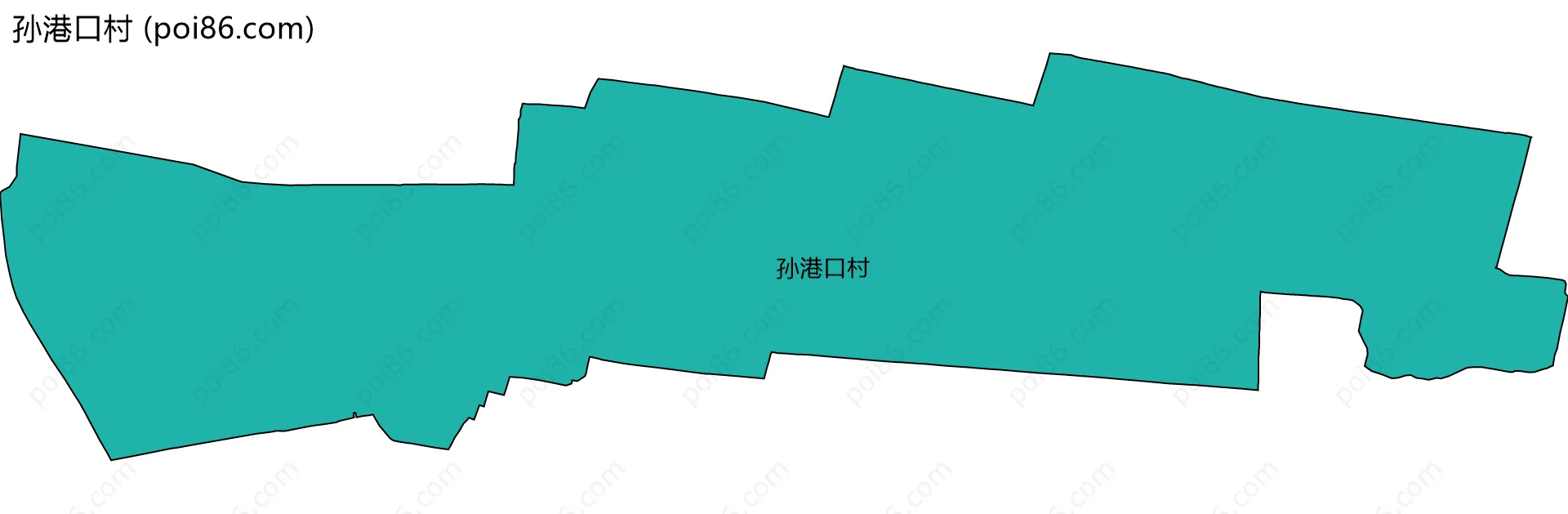 孙港口村边界地图