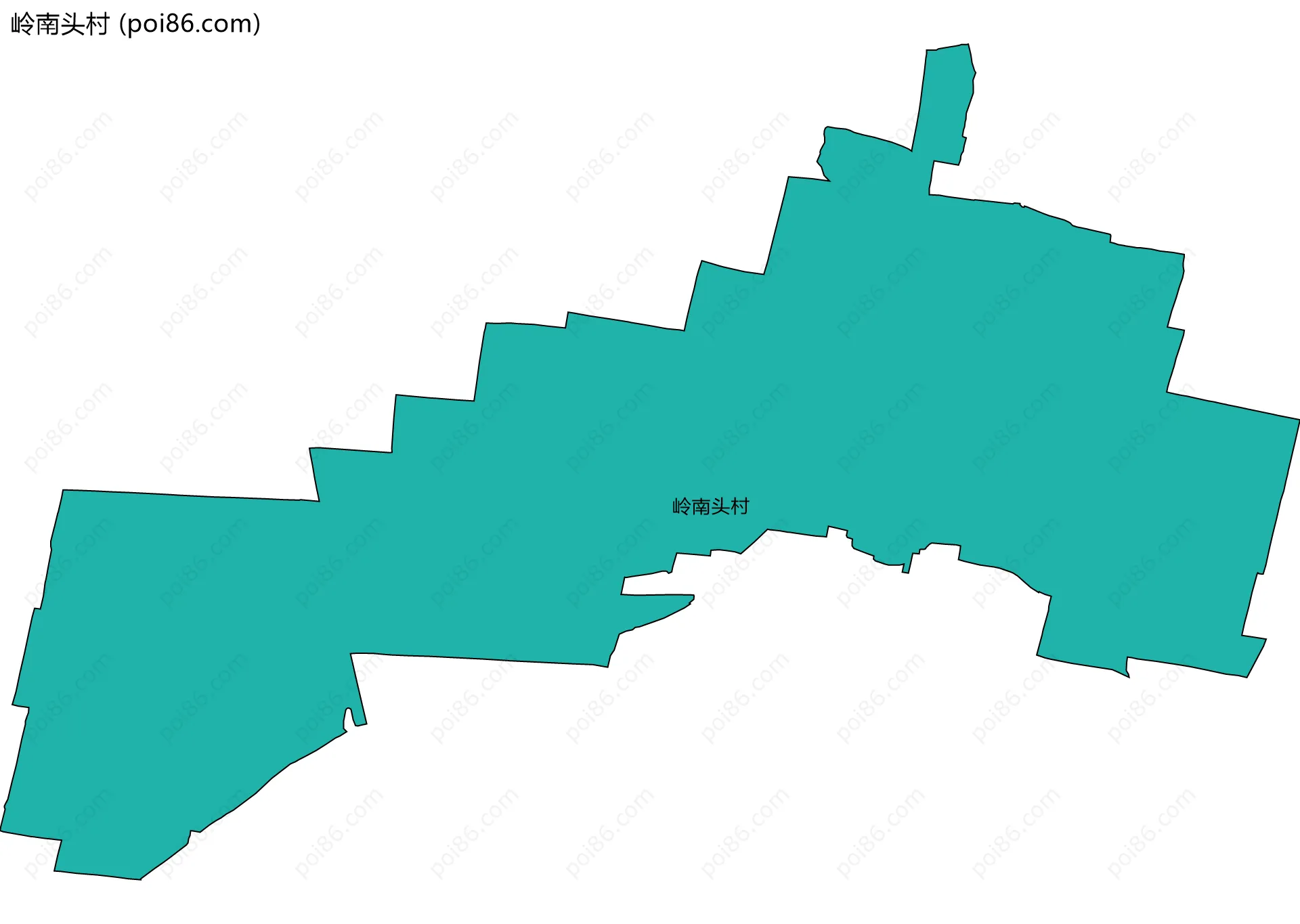 岭南头村边界地图