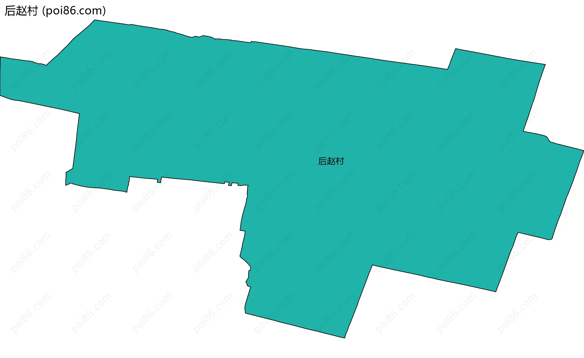 后赵村边界地图