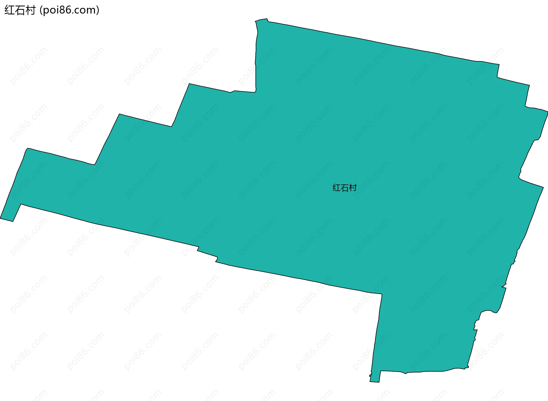 红石村边界地图