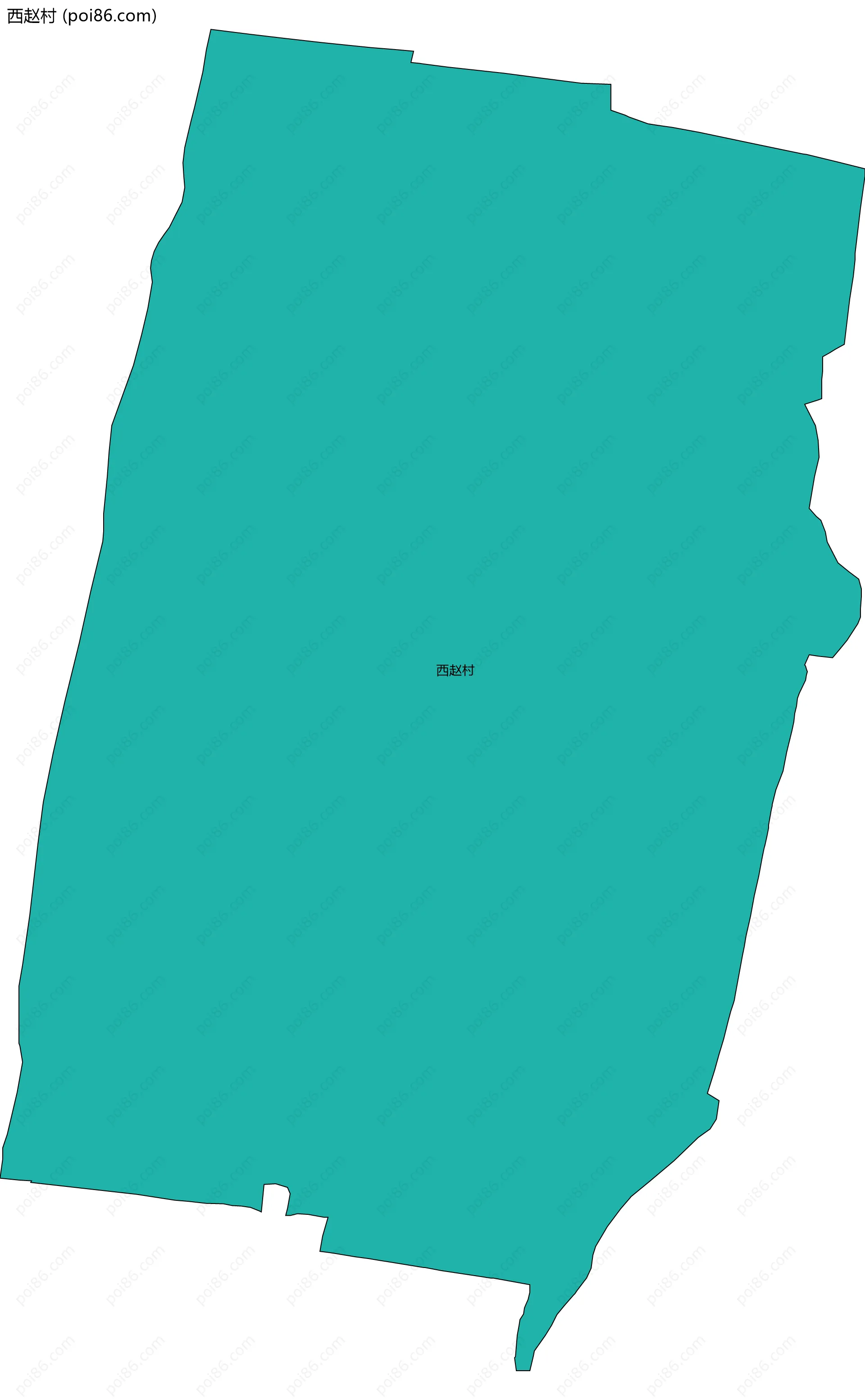 西赵村边界地图