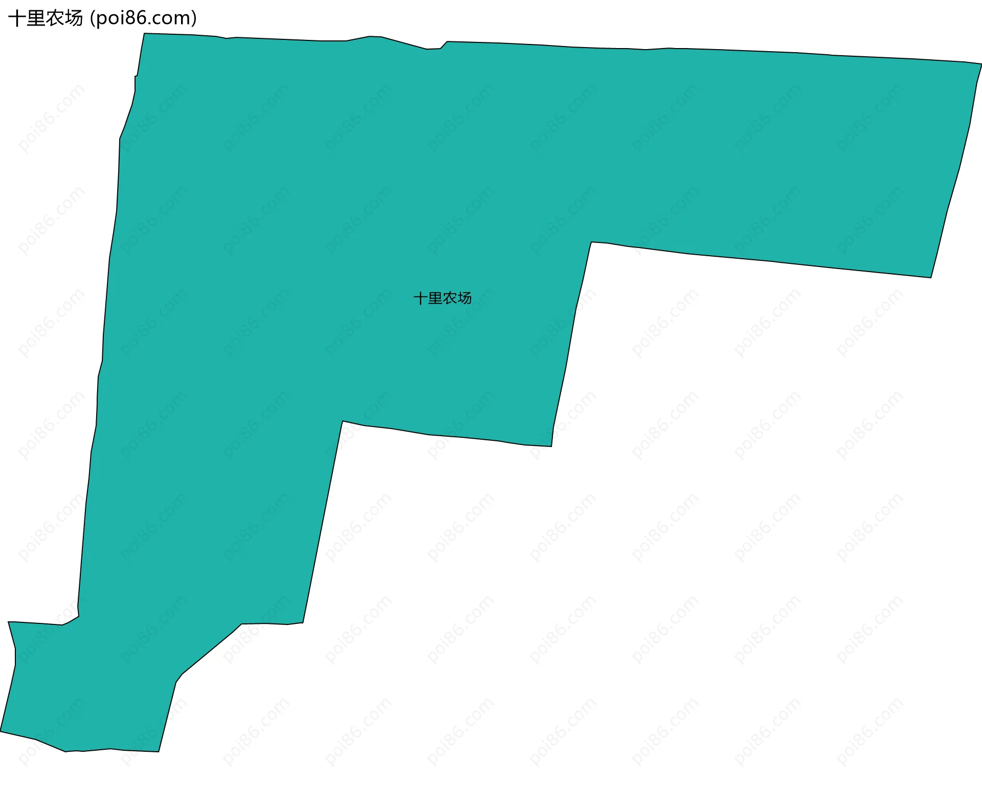 十里农场边界地图