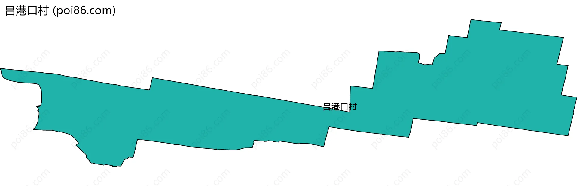 吕港口村边界地图