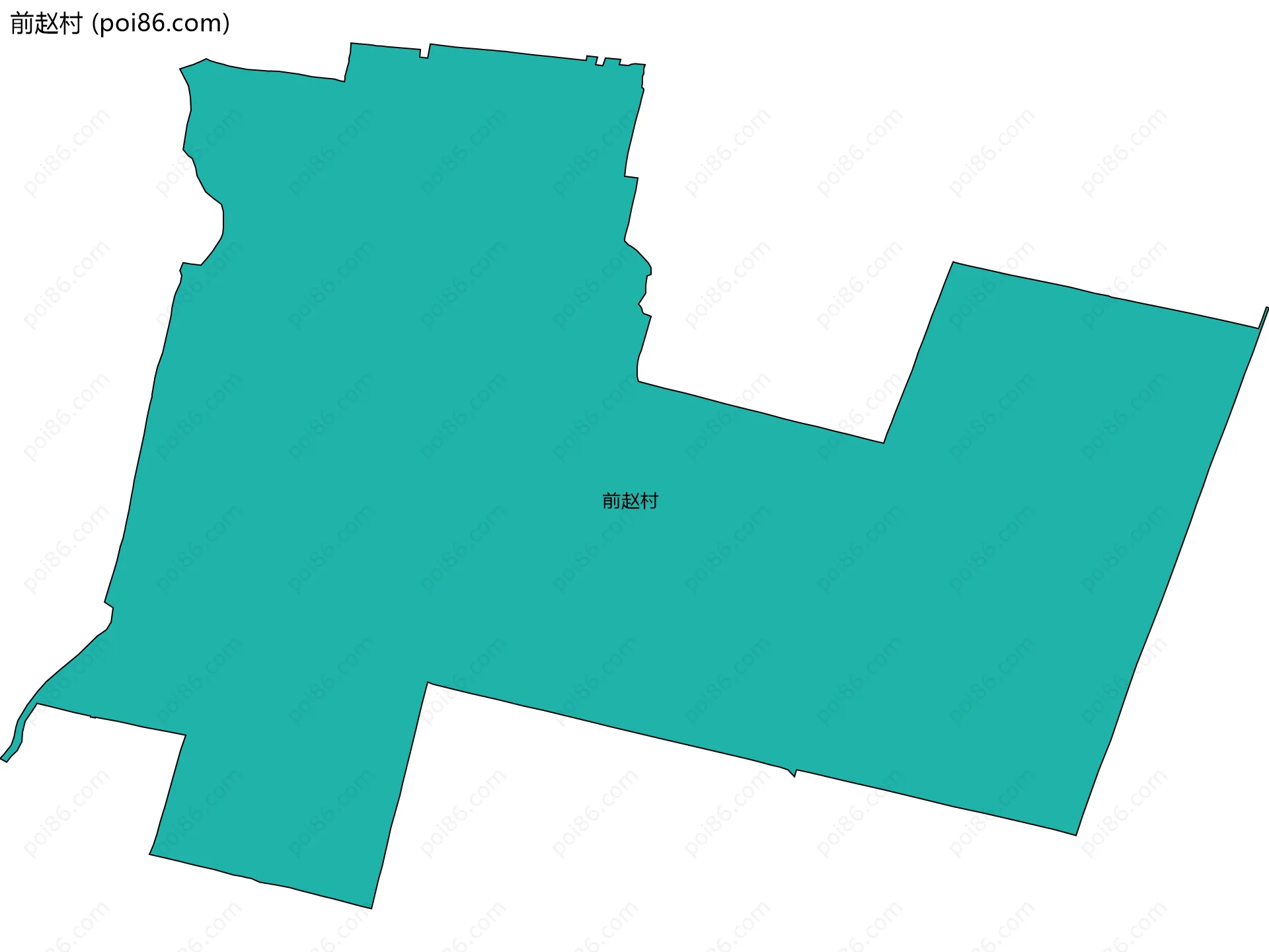 前赵村边界地图