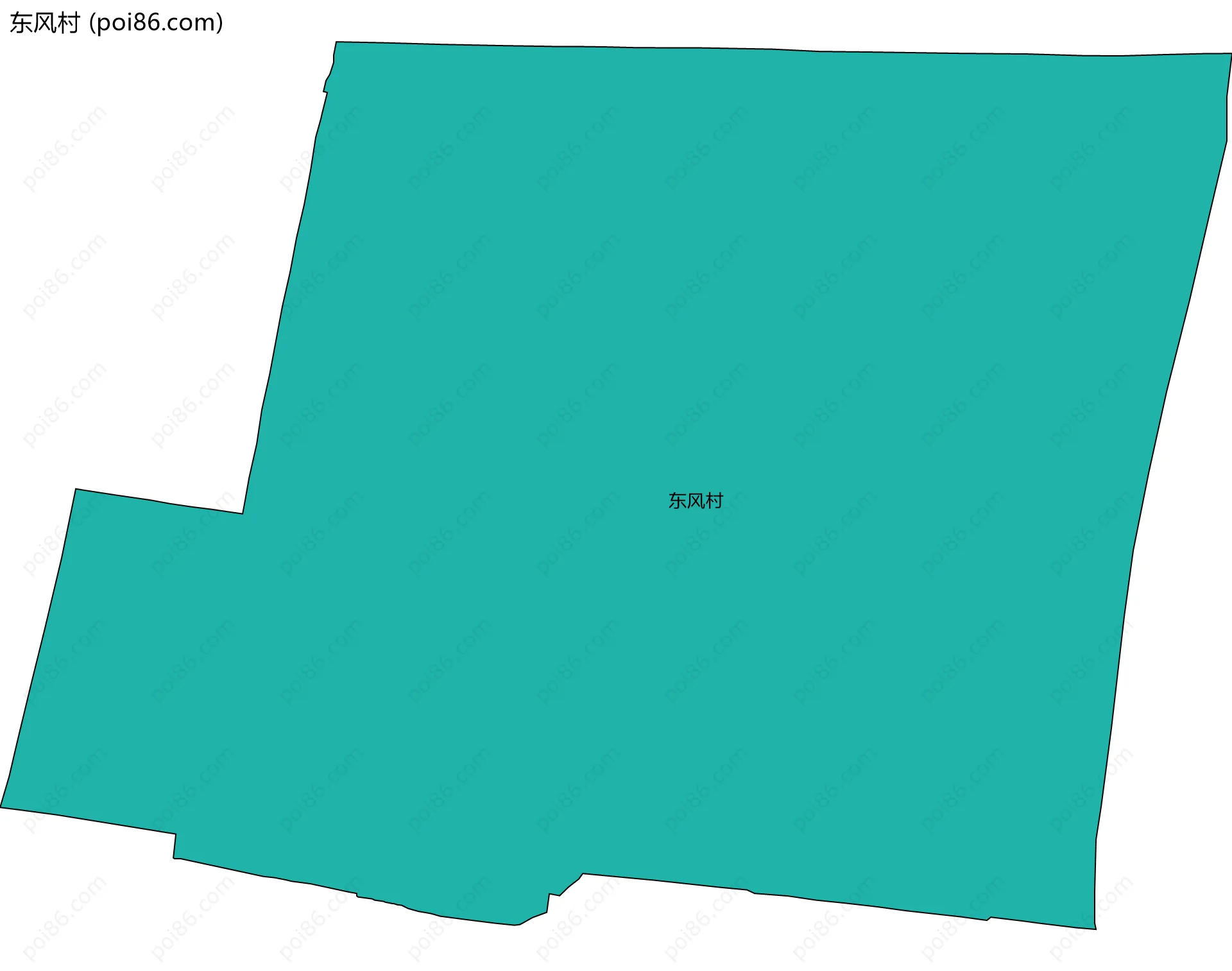 东风村边界地图