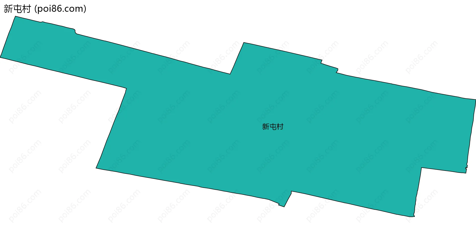 新屯村边界地图