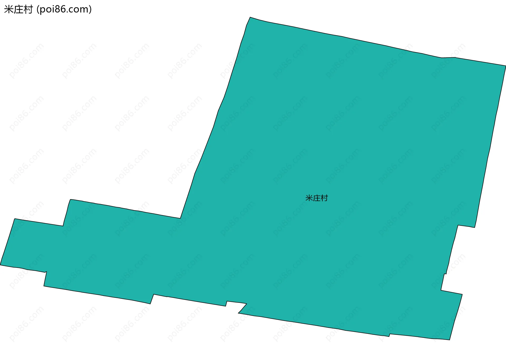 米庄村边界地图