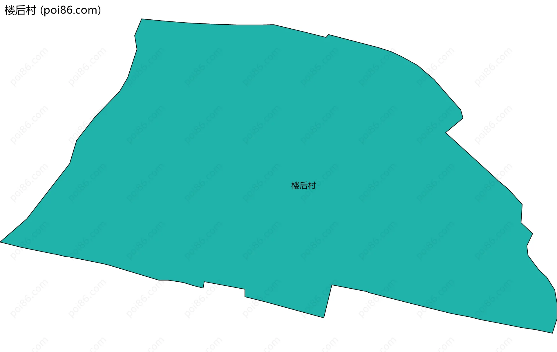 楼后村边界地图