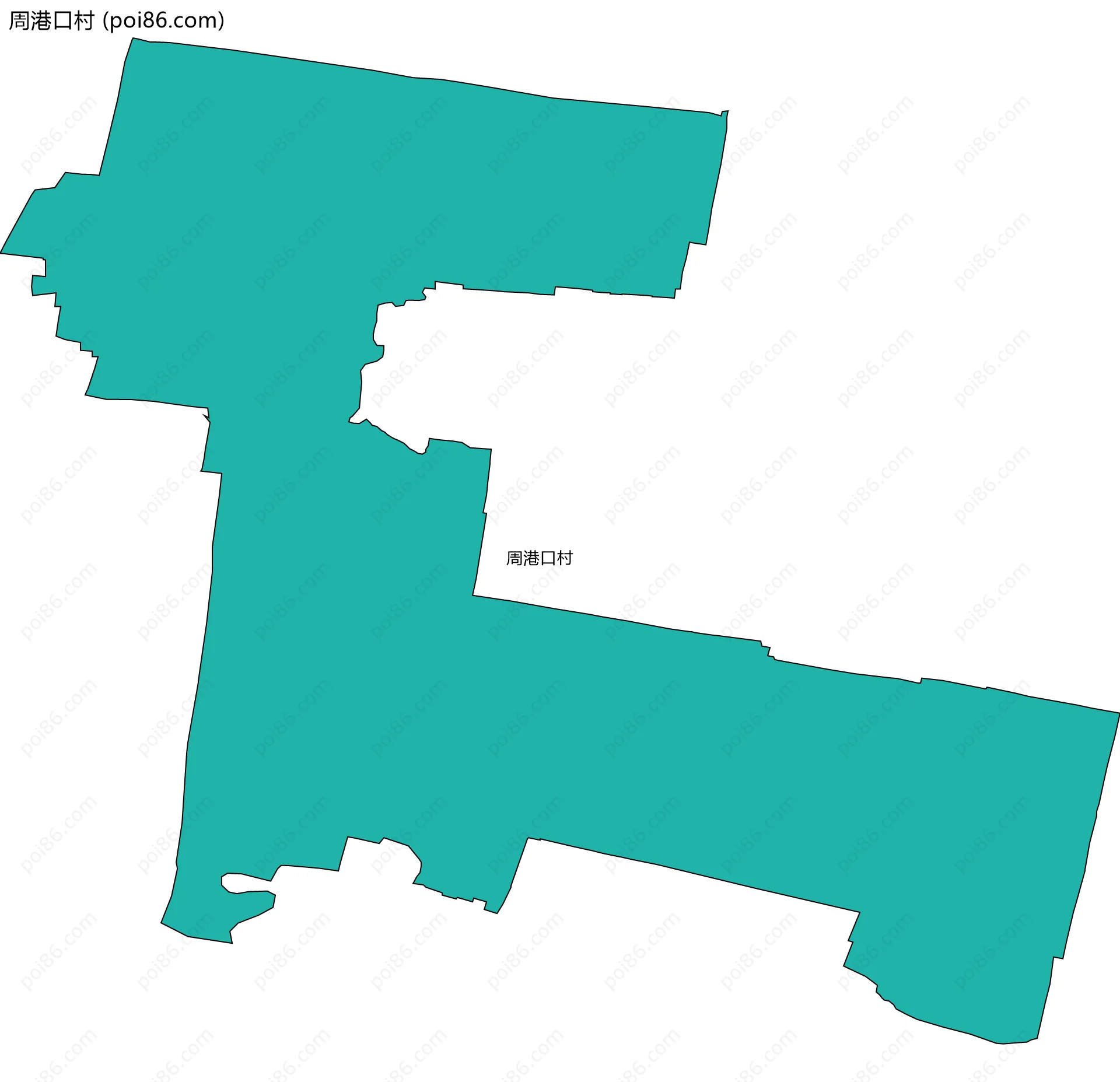 周港口村边界地图