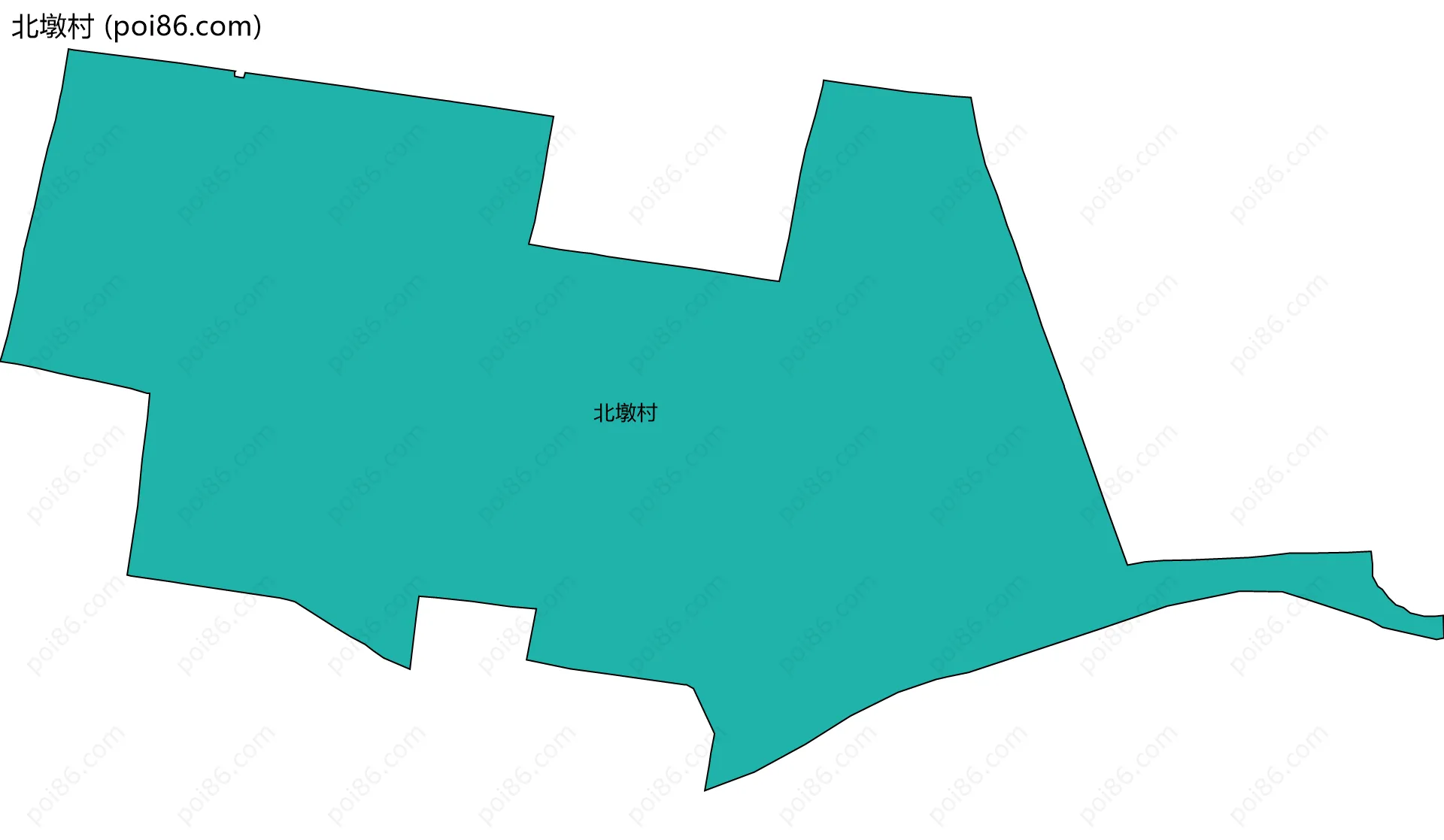 北墩村边界地图