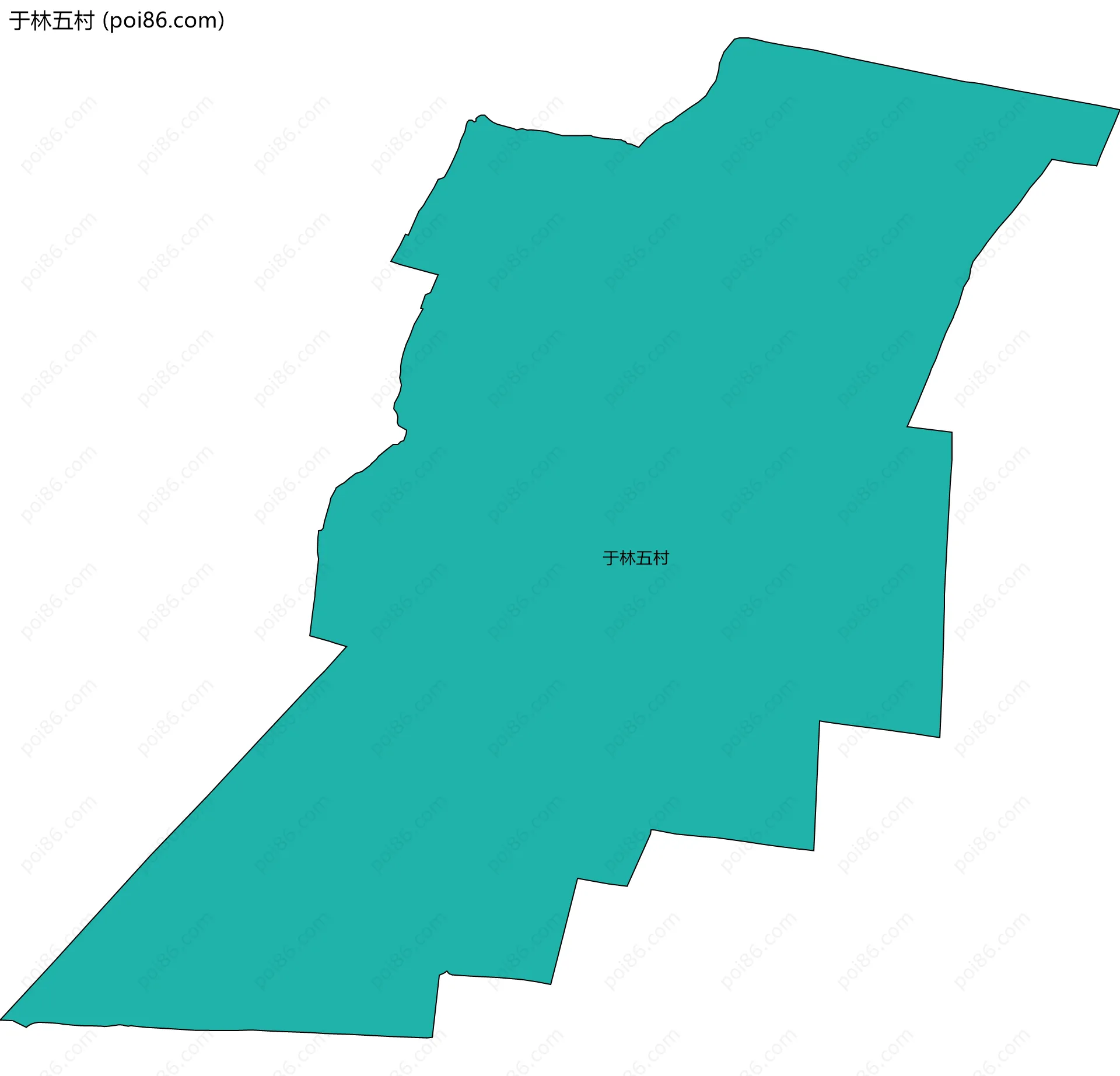 于林五村边界地图