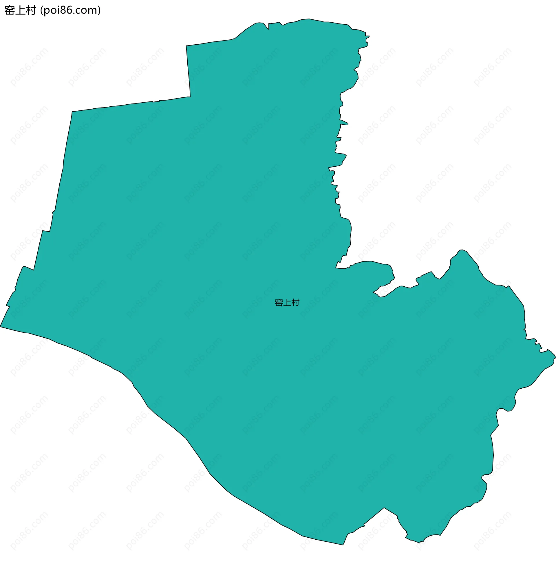 窑上村边界地图