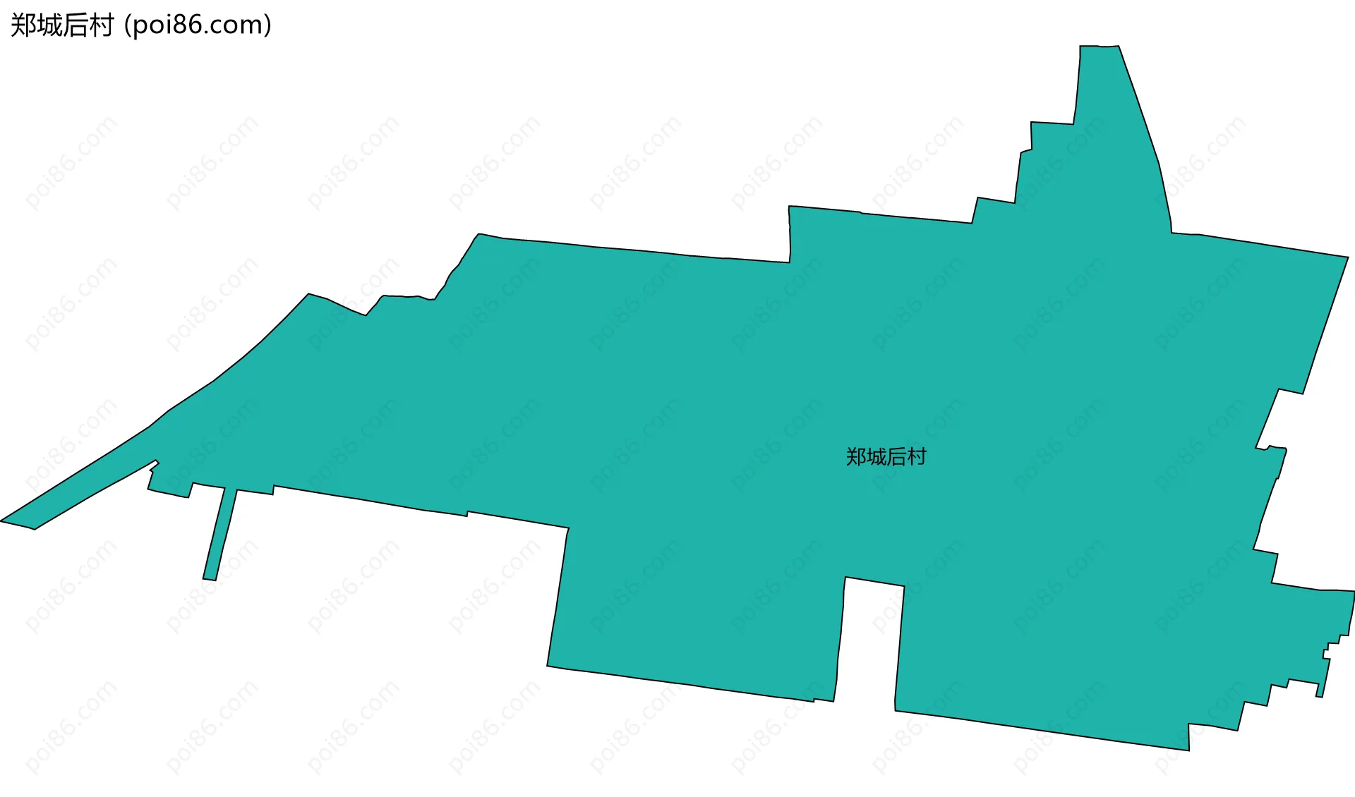 郑城后村边界地图