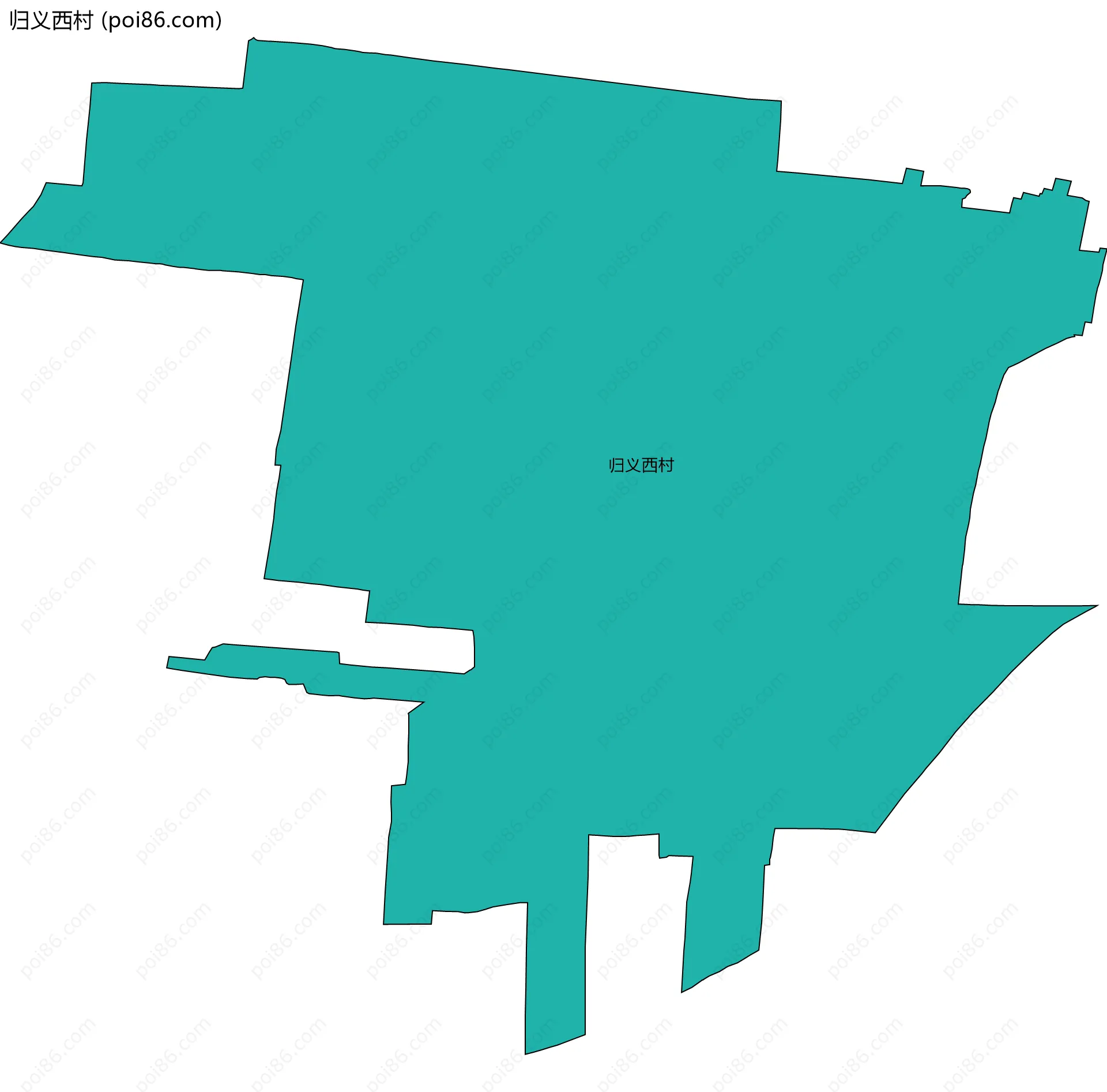 归义西村边界地图