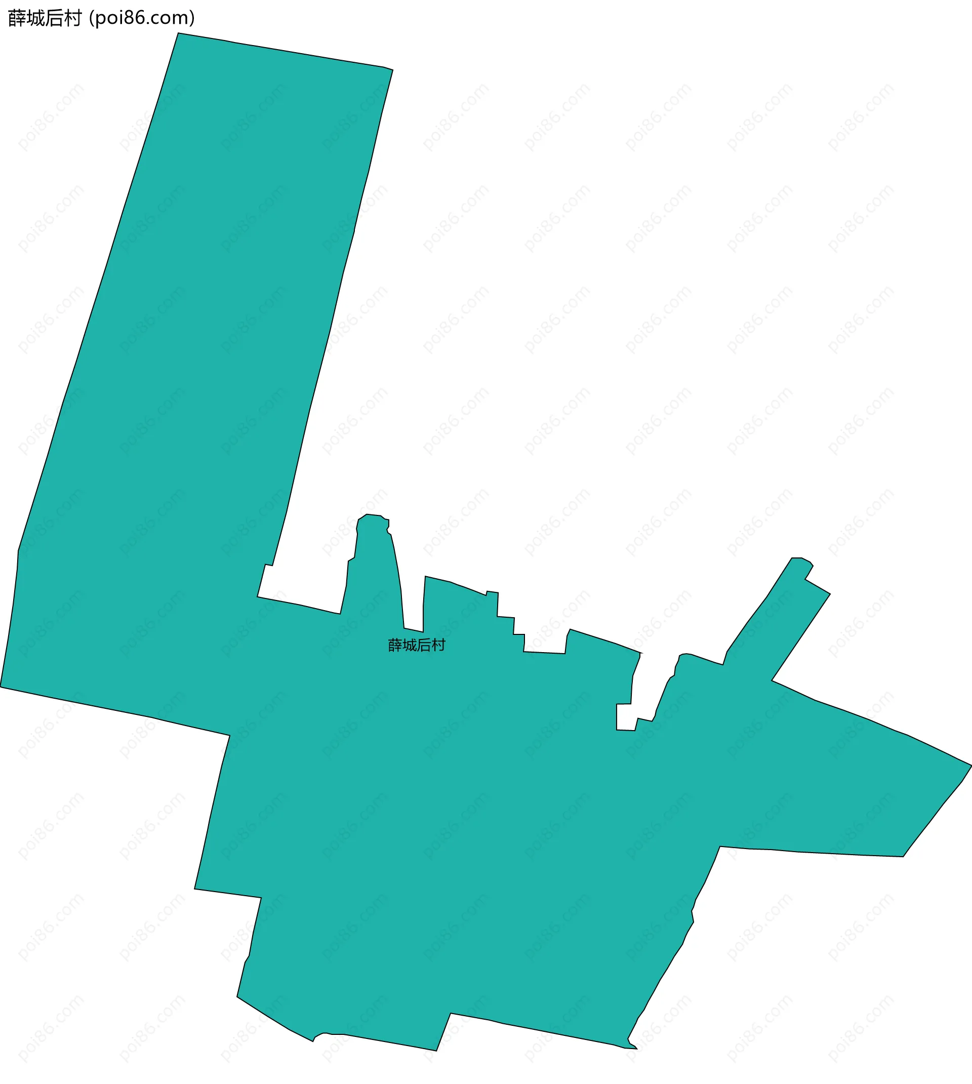 薛城后村边界地图