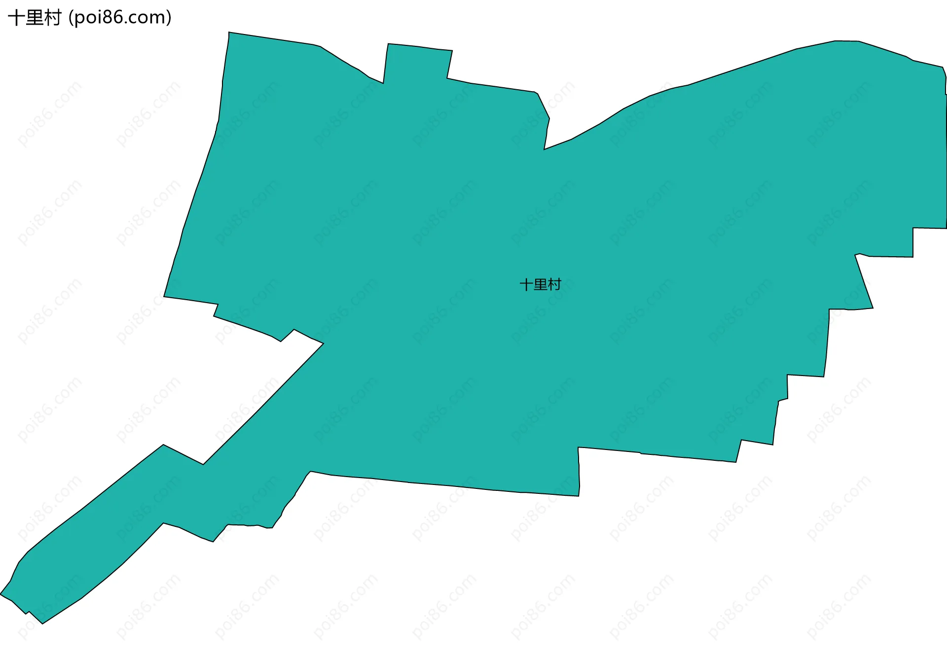 十里村边界地图