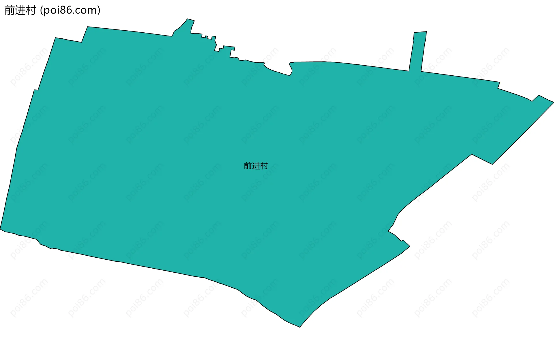 前进村边界地图