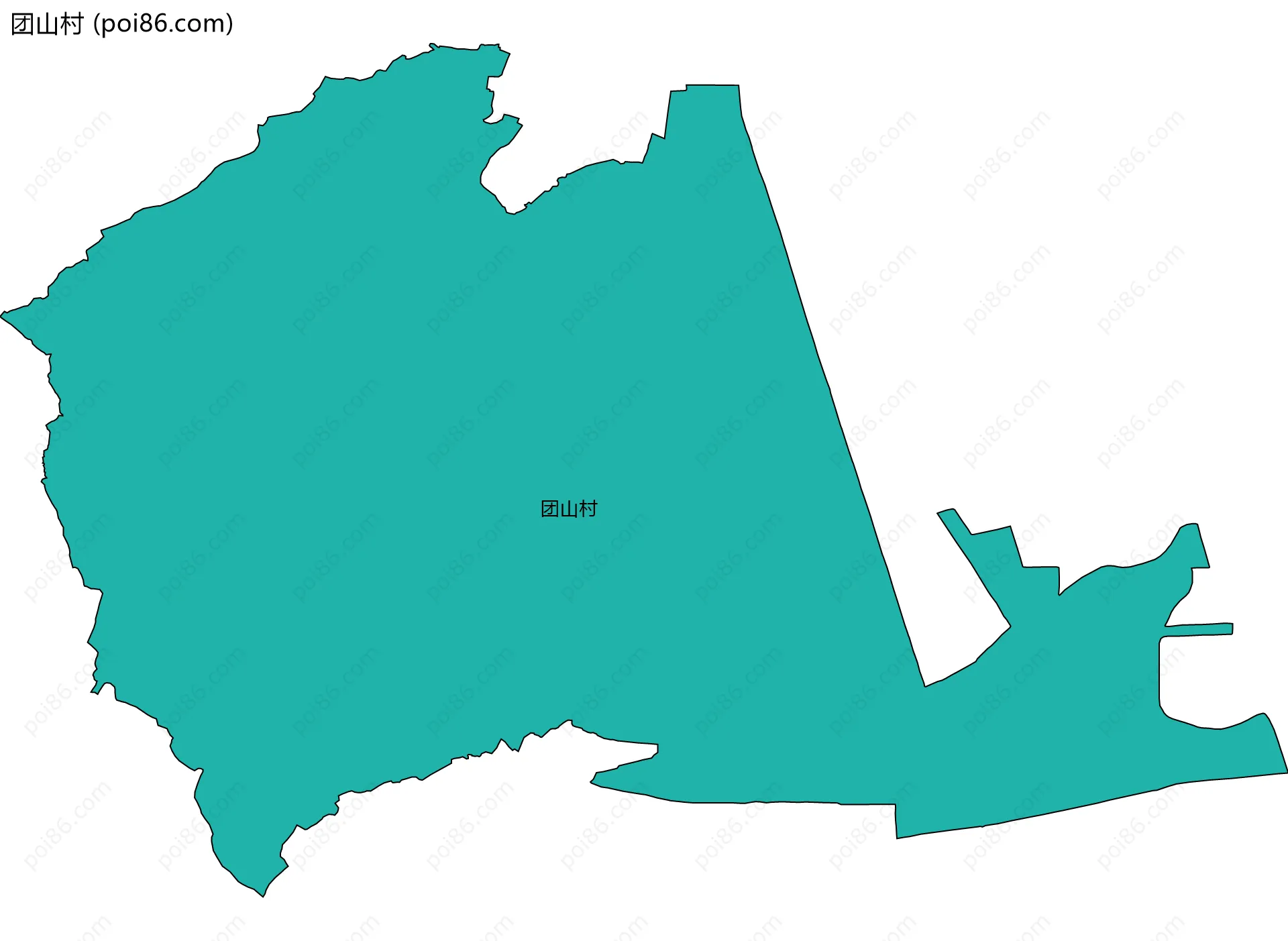 团山村边界地图