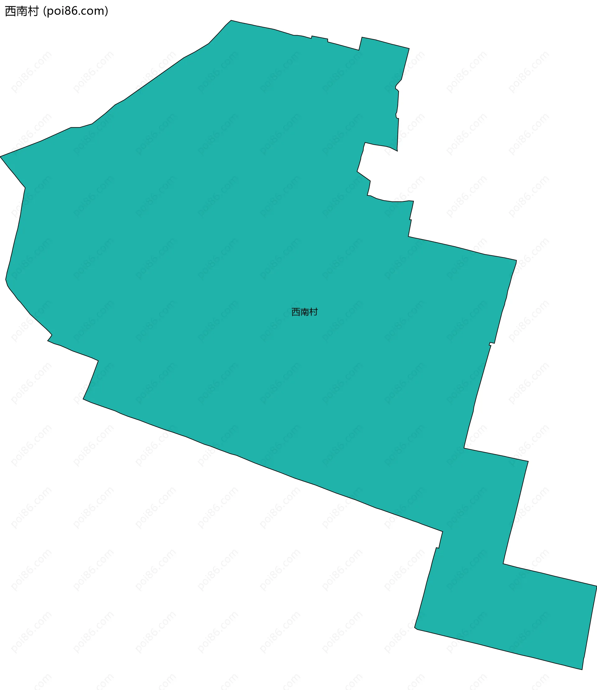 西南村边界地图