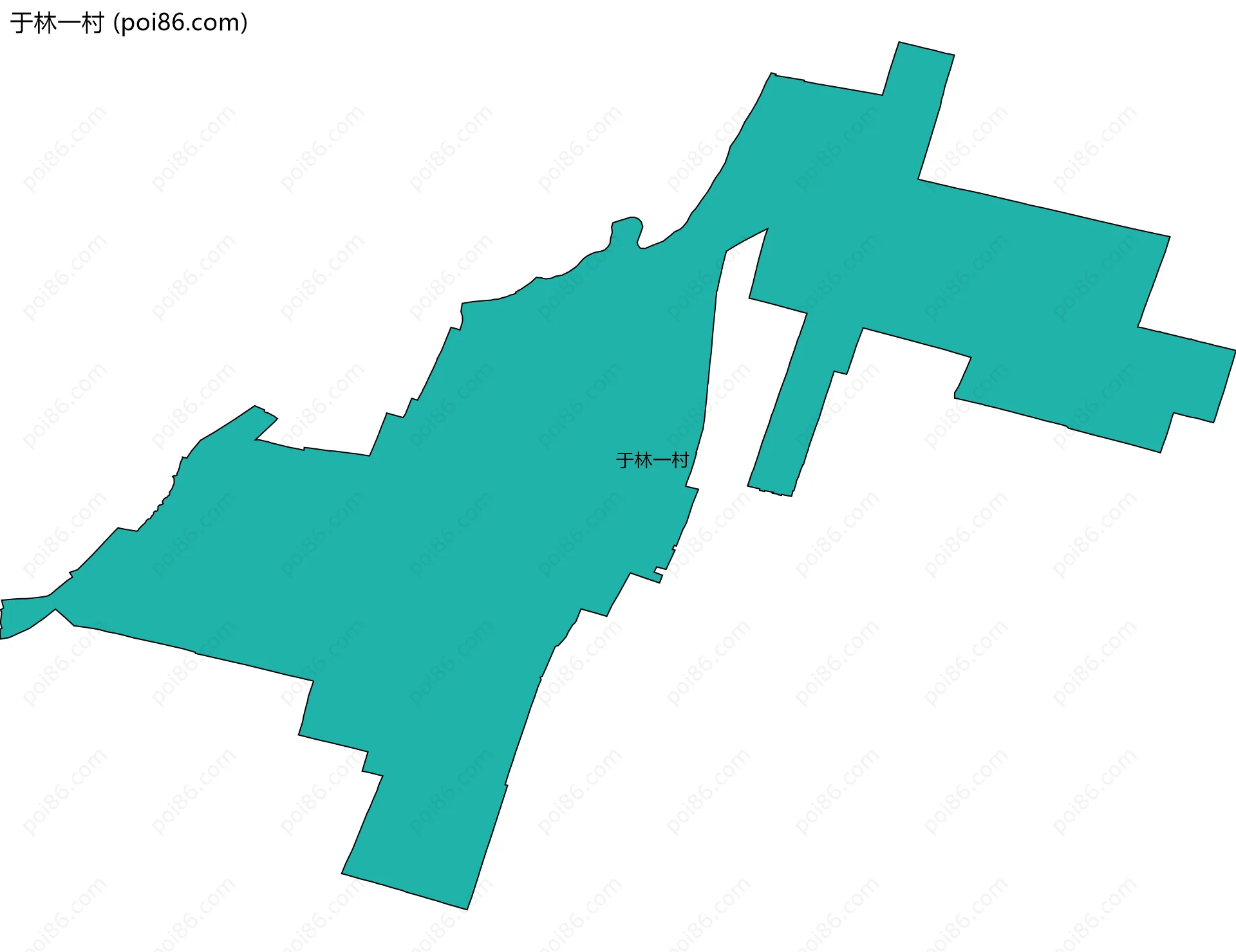 于林一村边界地图