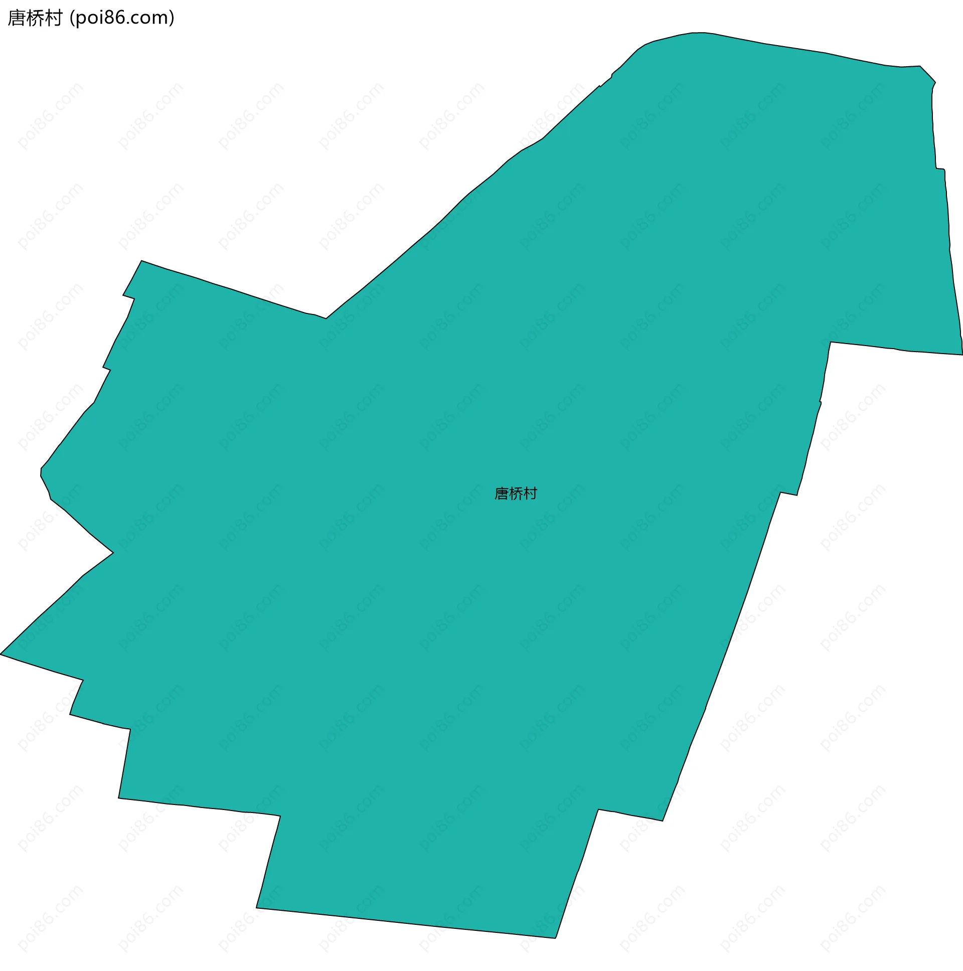 唐桥村边界地图