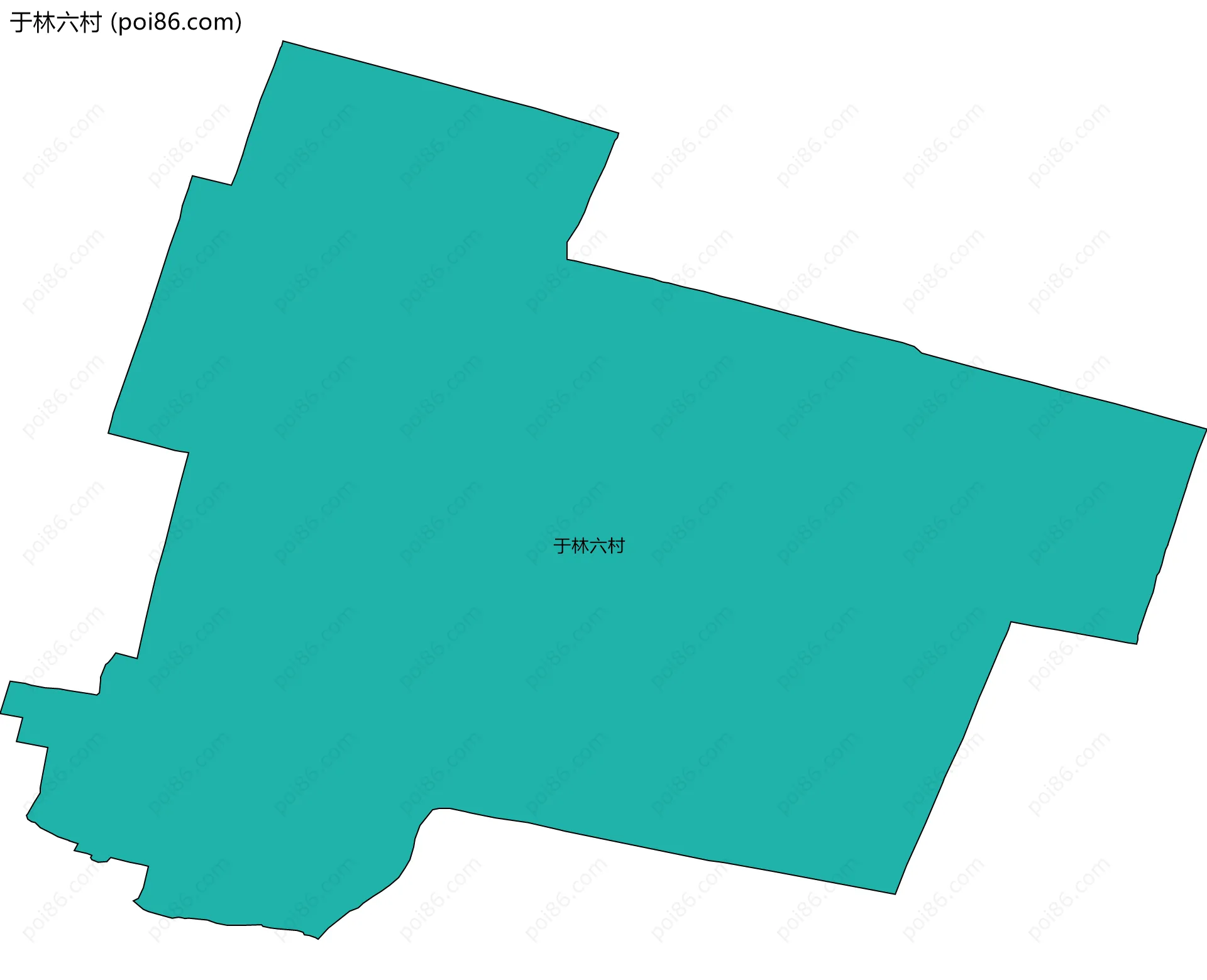 于林六村边界地图