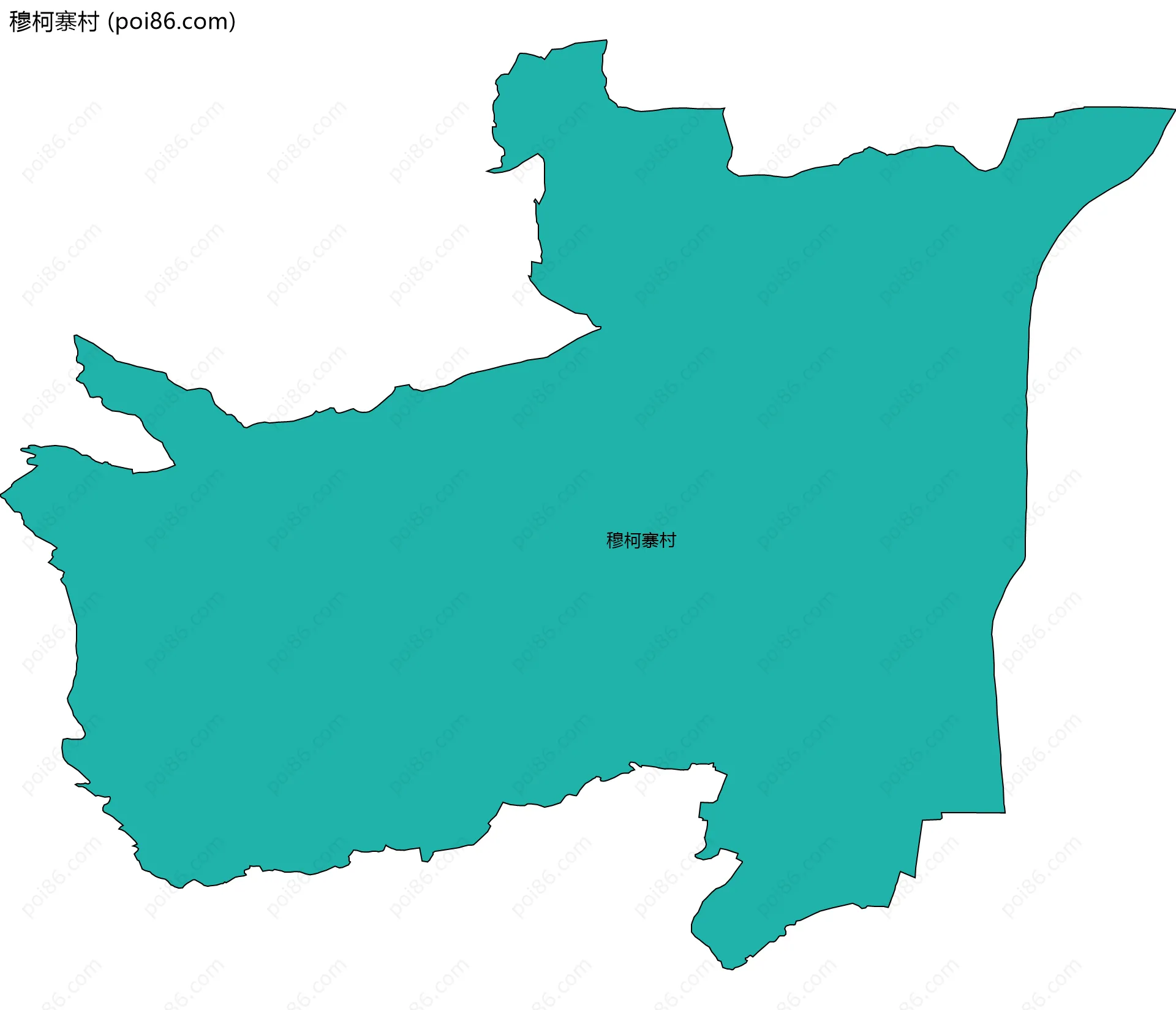 穆柯寨村边界地图