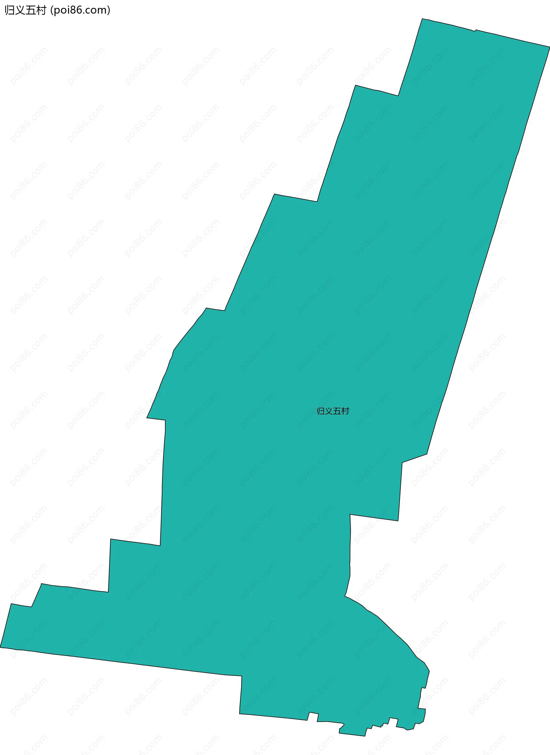 归义五村边界地图