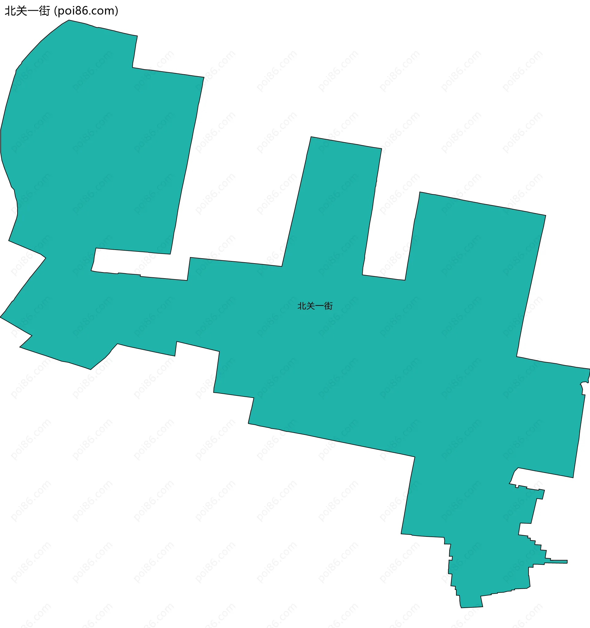 北关一街边界地图