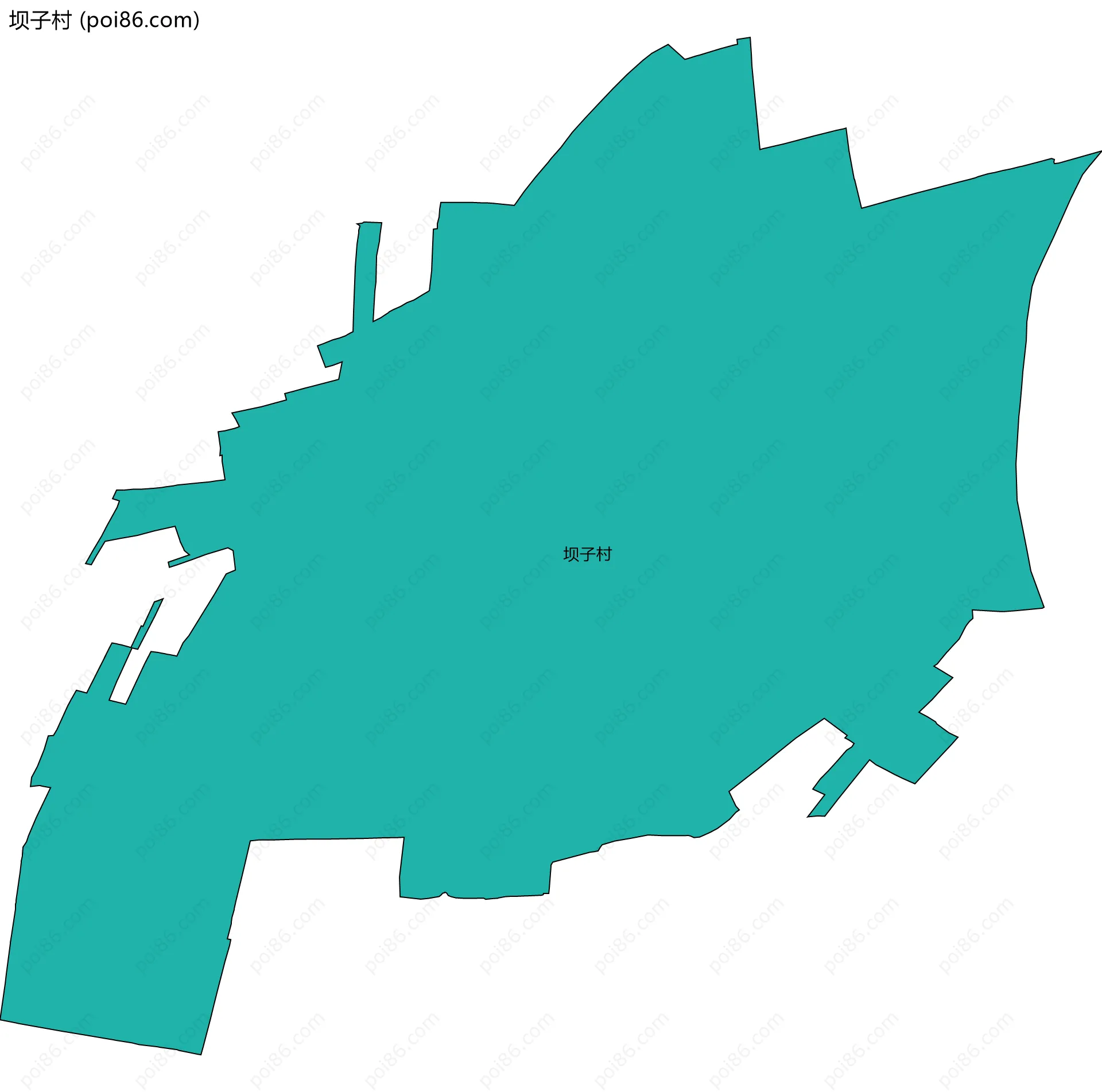 坝子村边界地图